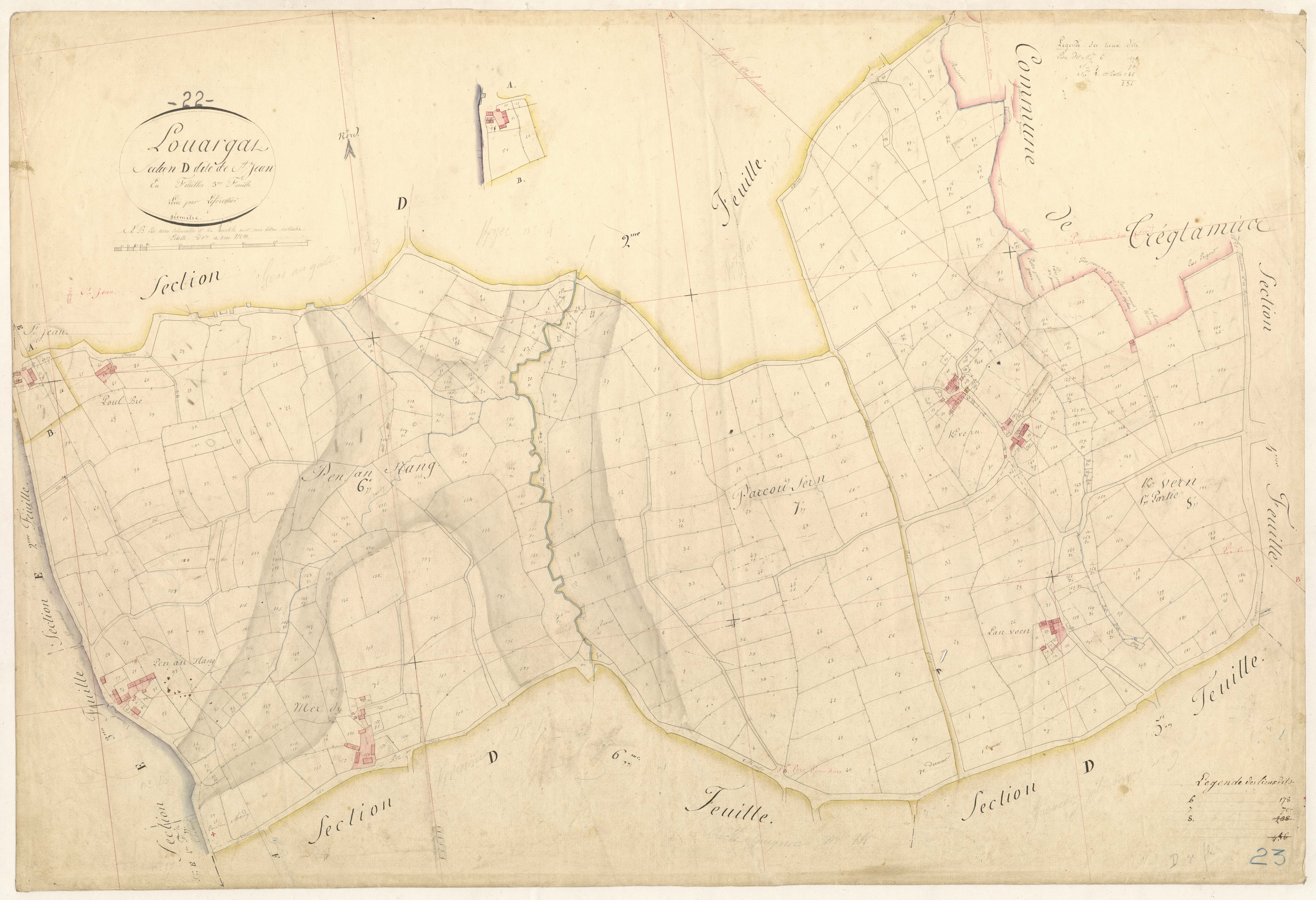 Louargat - Section D, 3e feuille