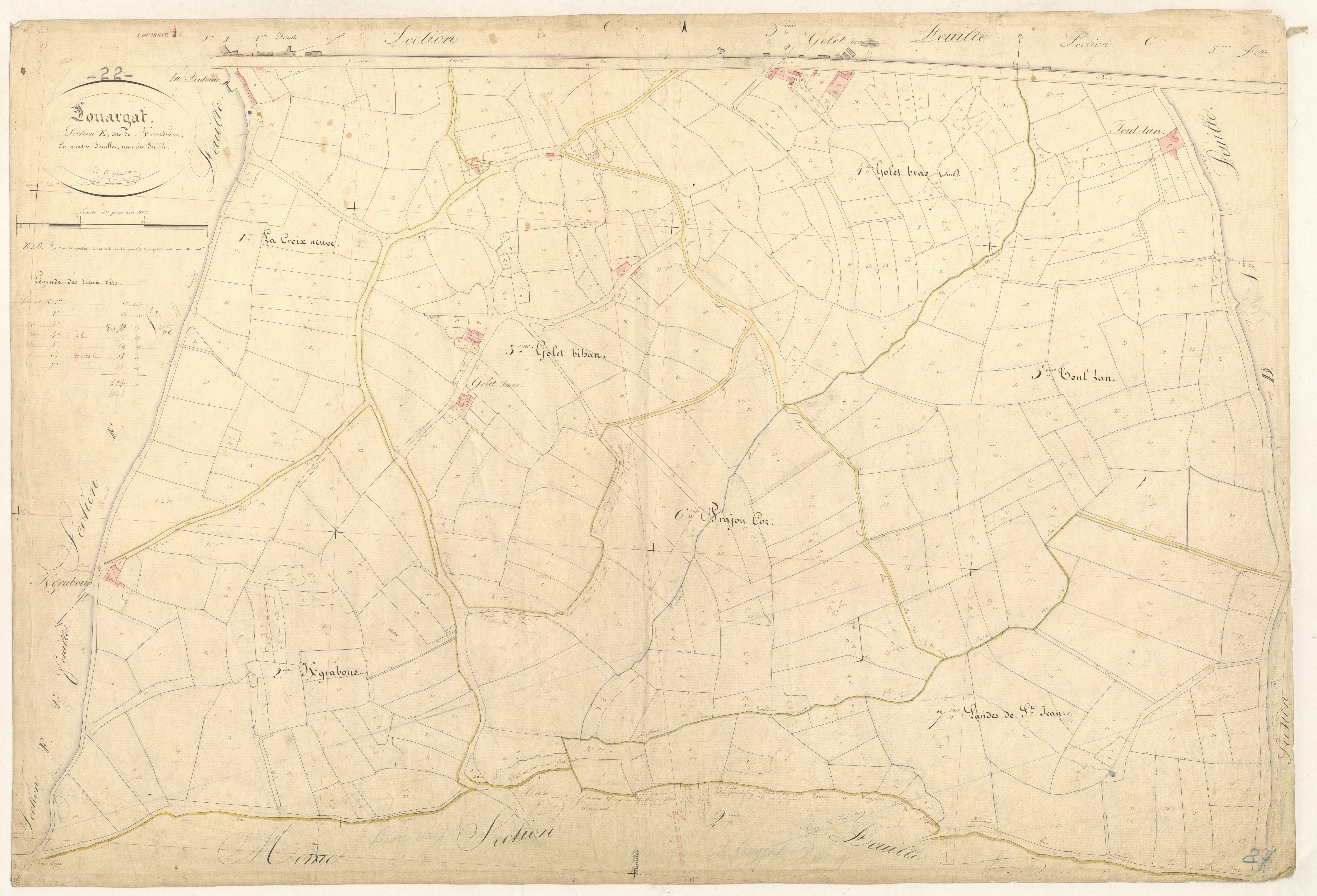 Louargat - Section E, 1re feuille