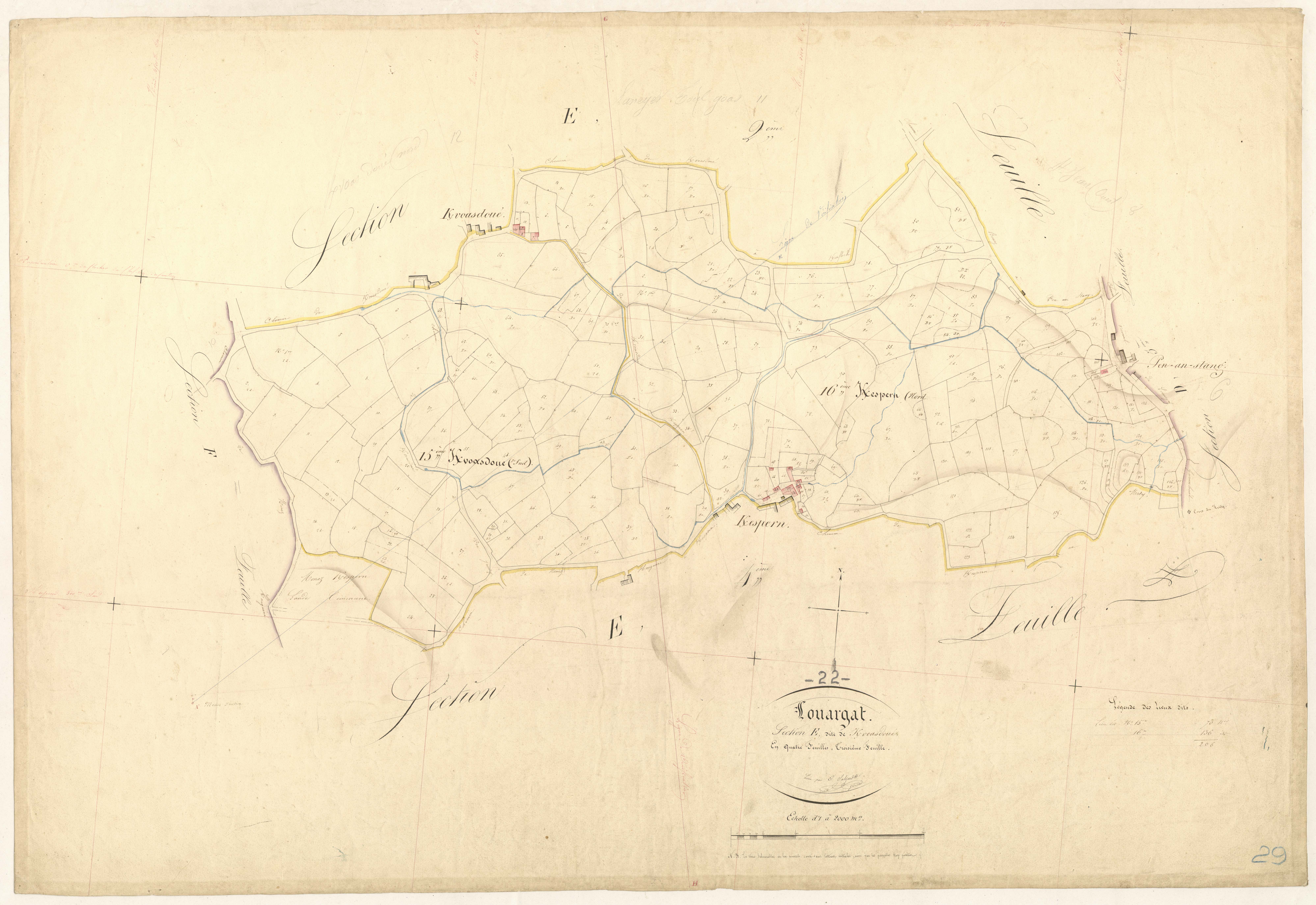 Louargat - Section E, 3e feuille