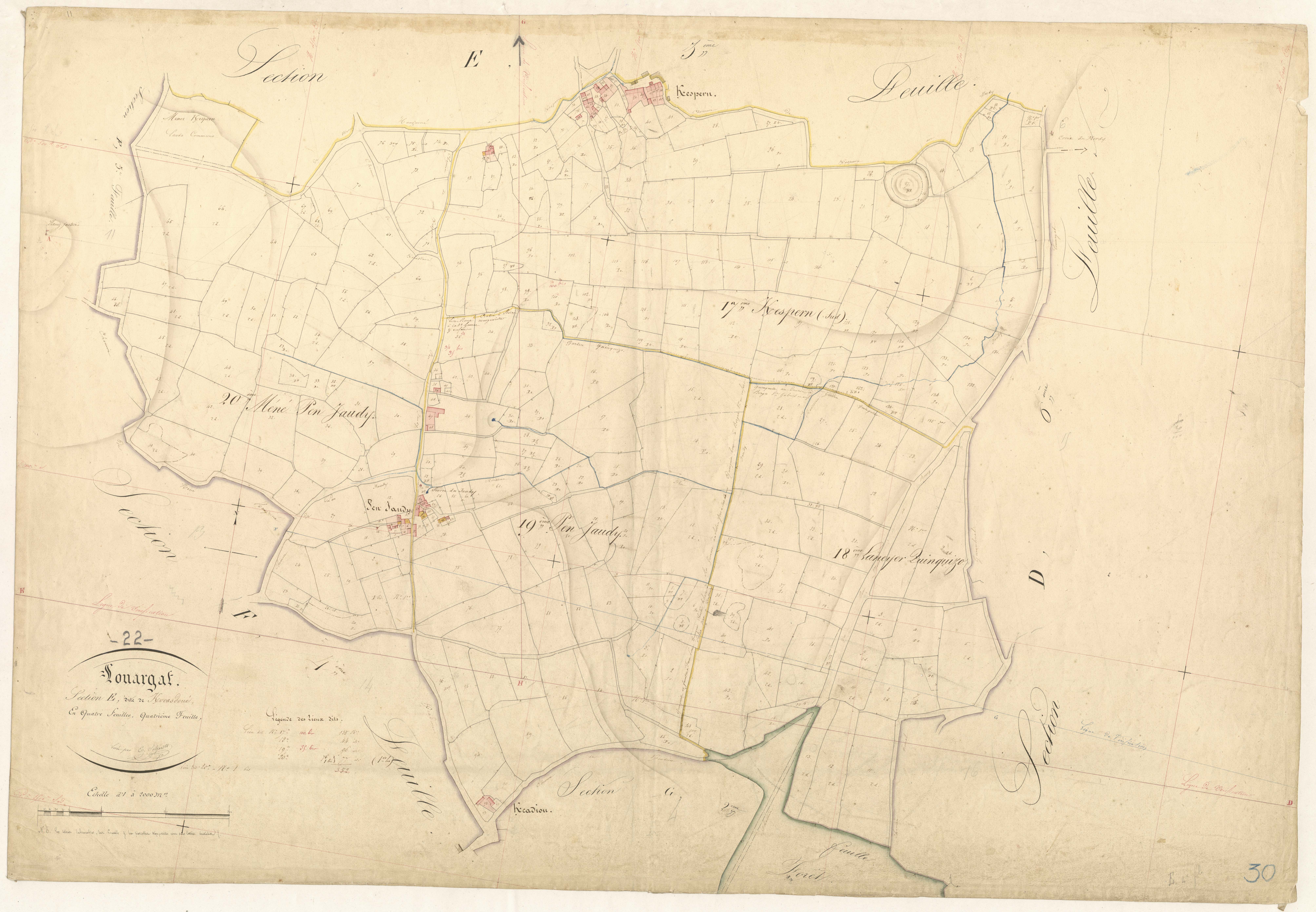 Louargat - Section E, 4e feuille