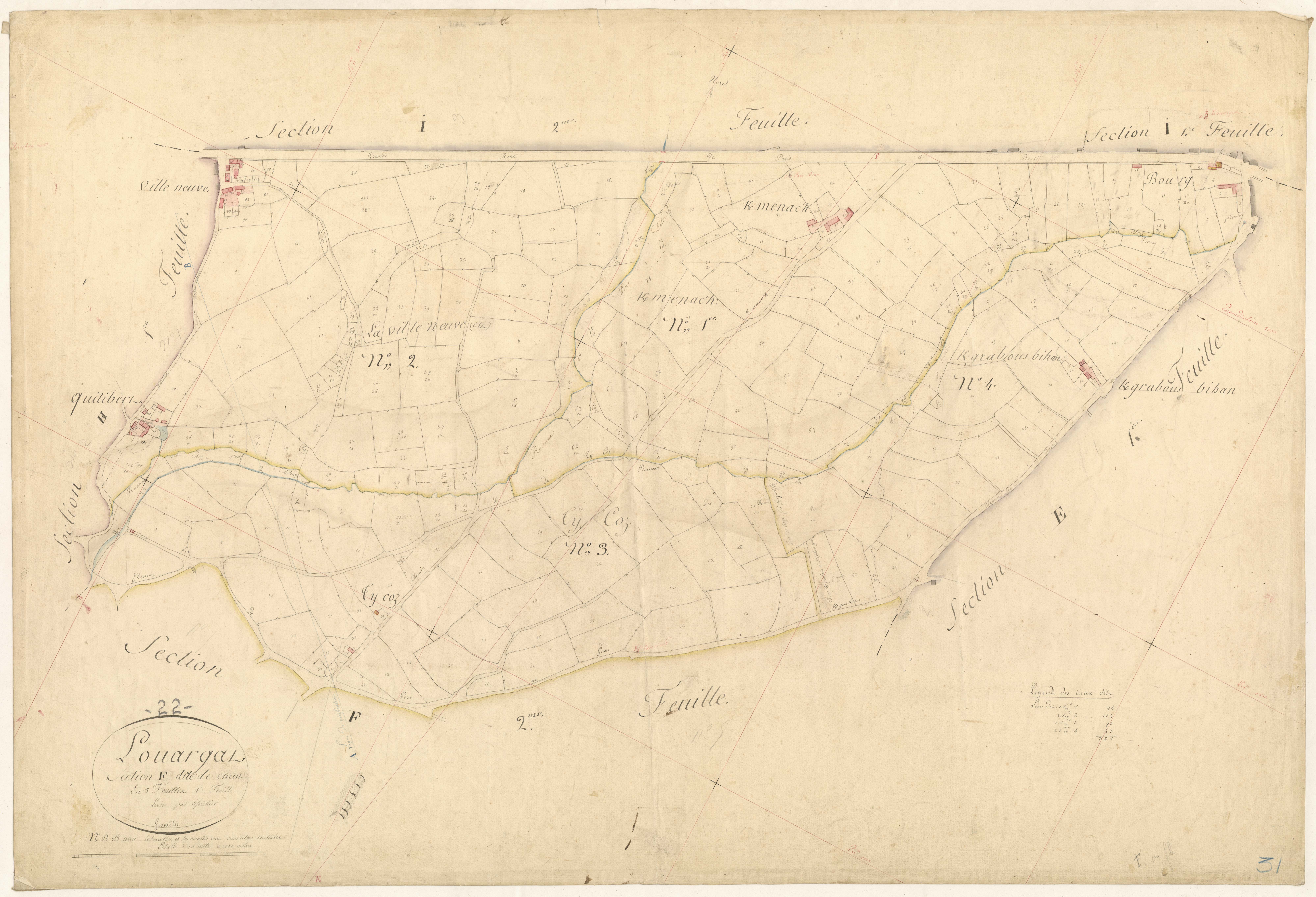 Louargat - Section F, 1re feuille