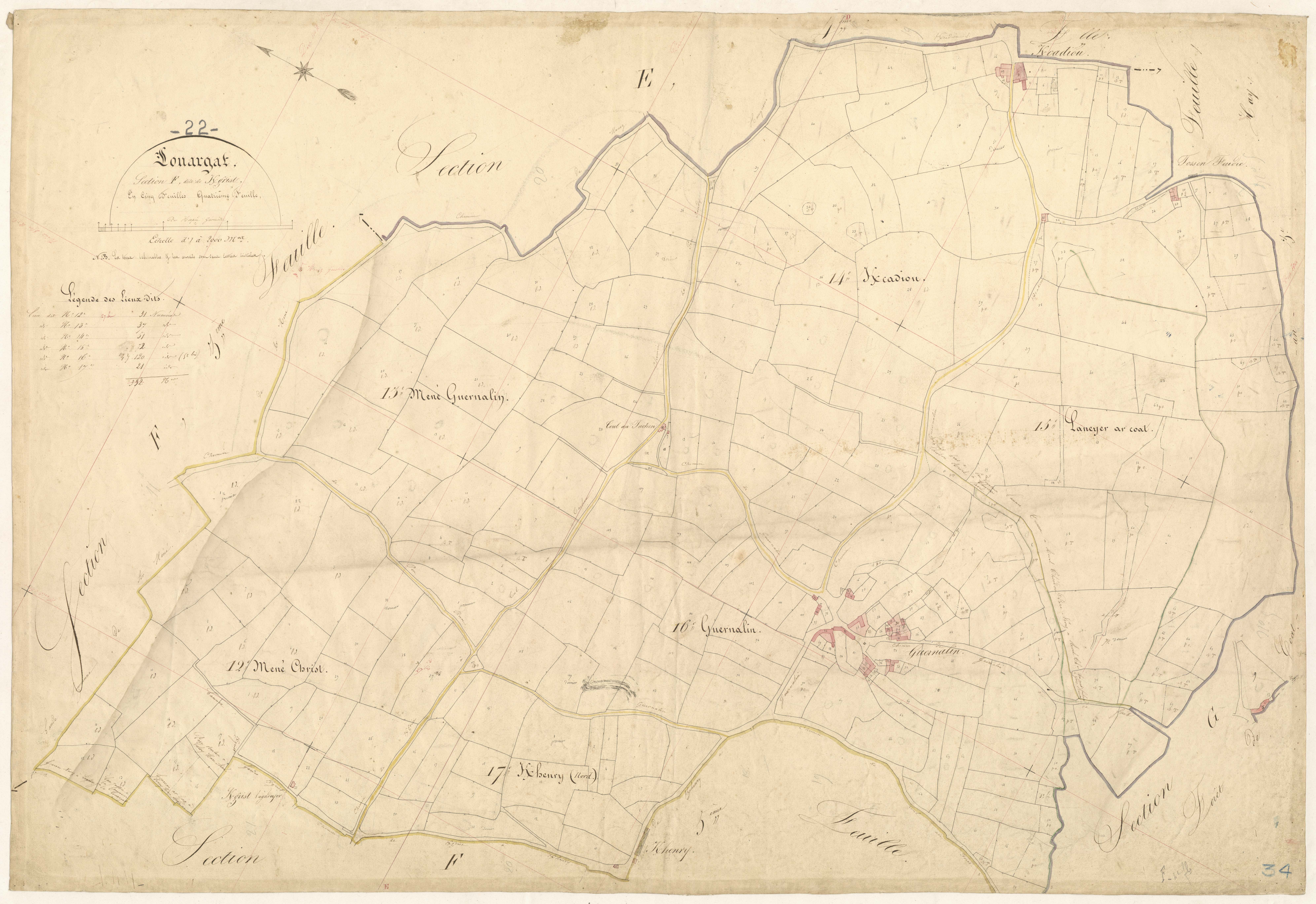 Louargat - Section F, 4e feuille