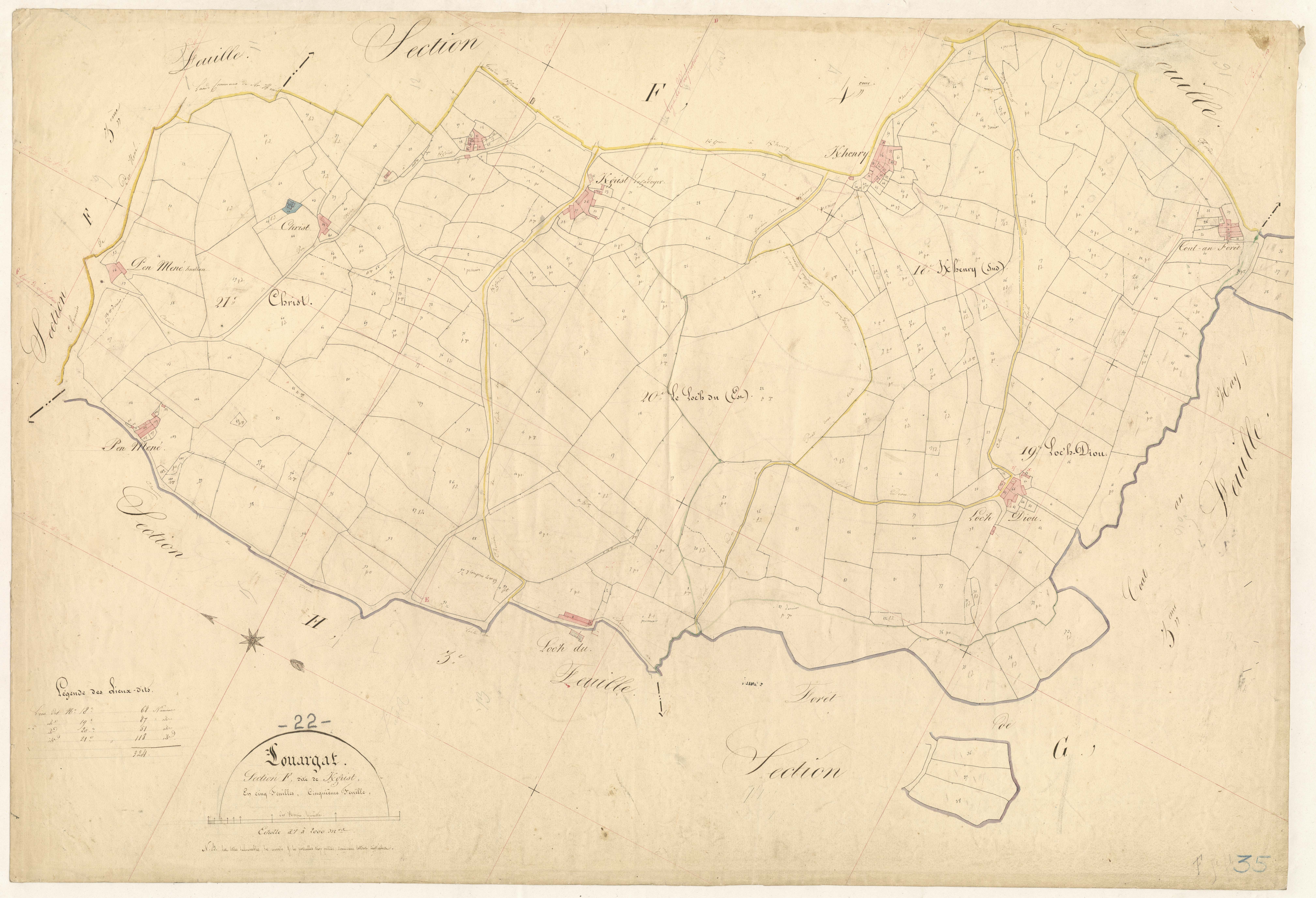 Louargat - Section F, 5e feuille