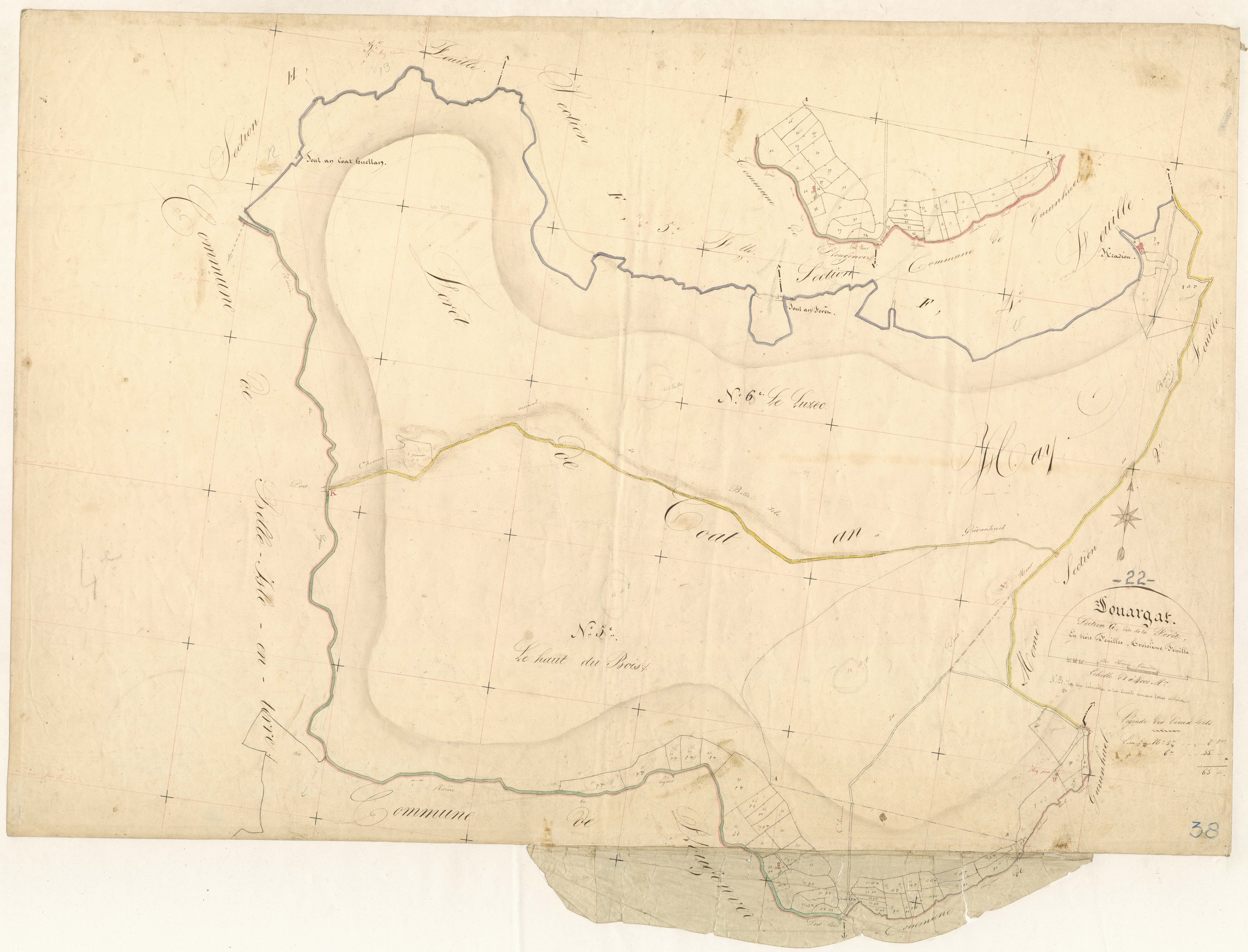Louargat - Section G, 3e feuille