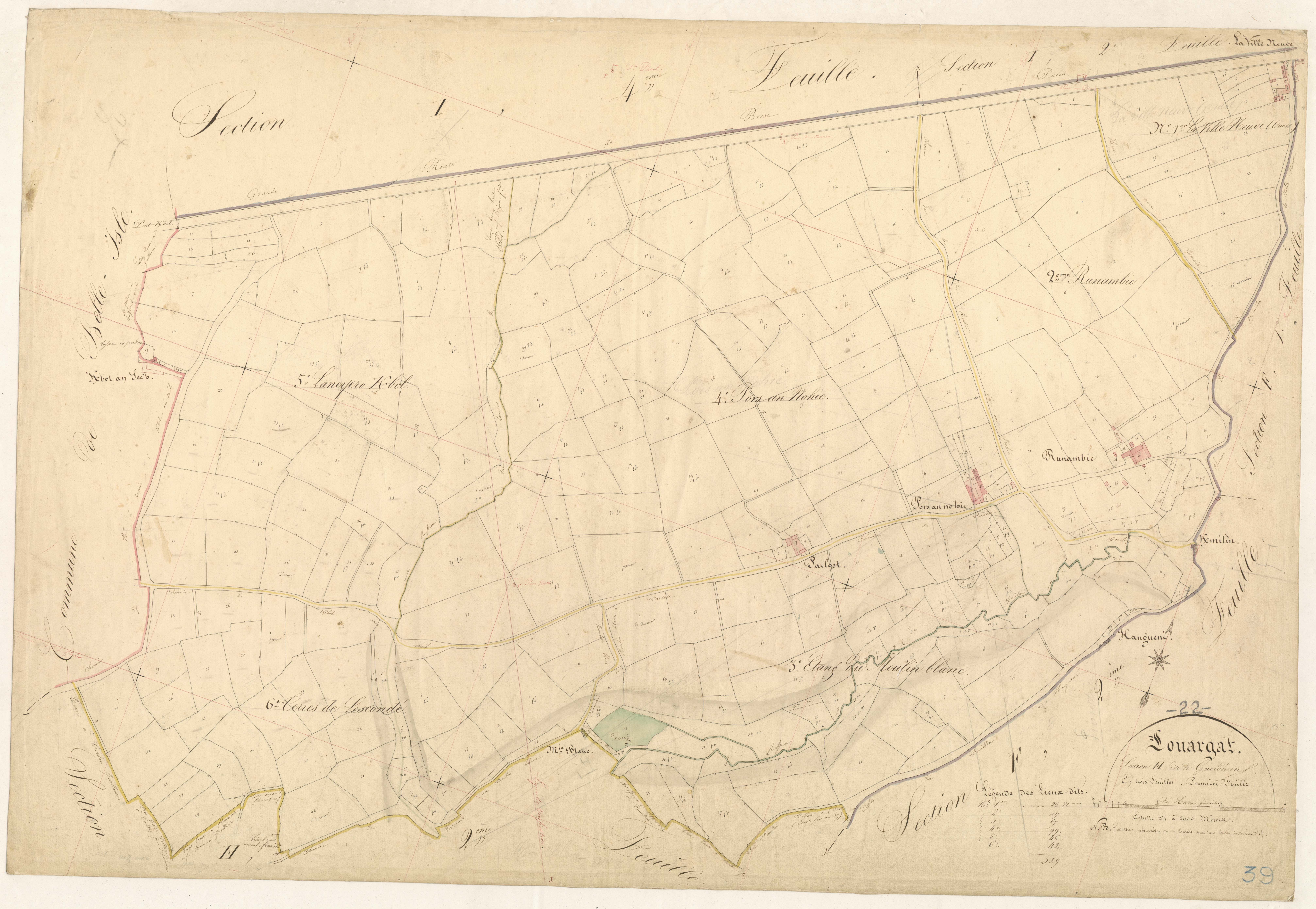 Louargat - Section H, 1re feuille