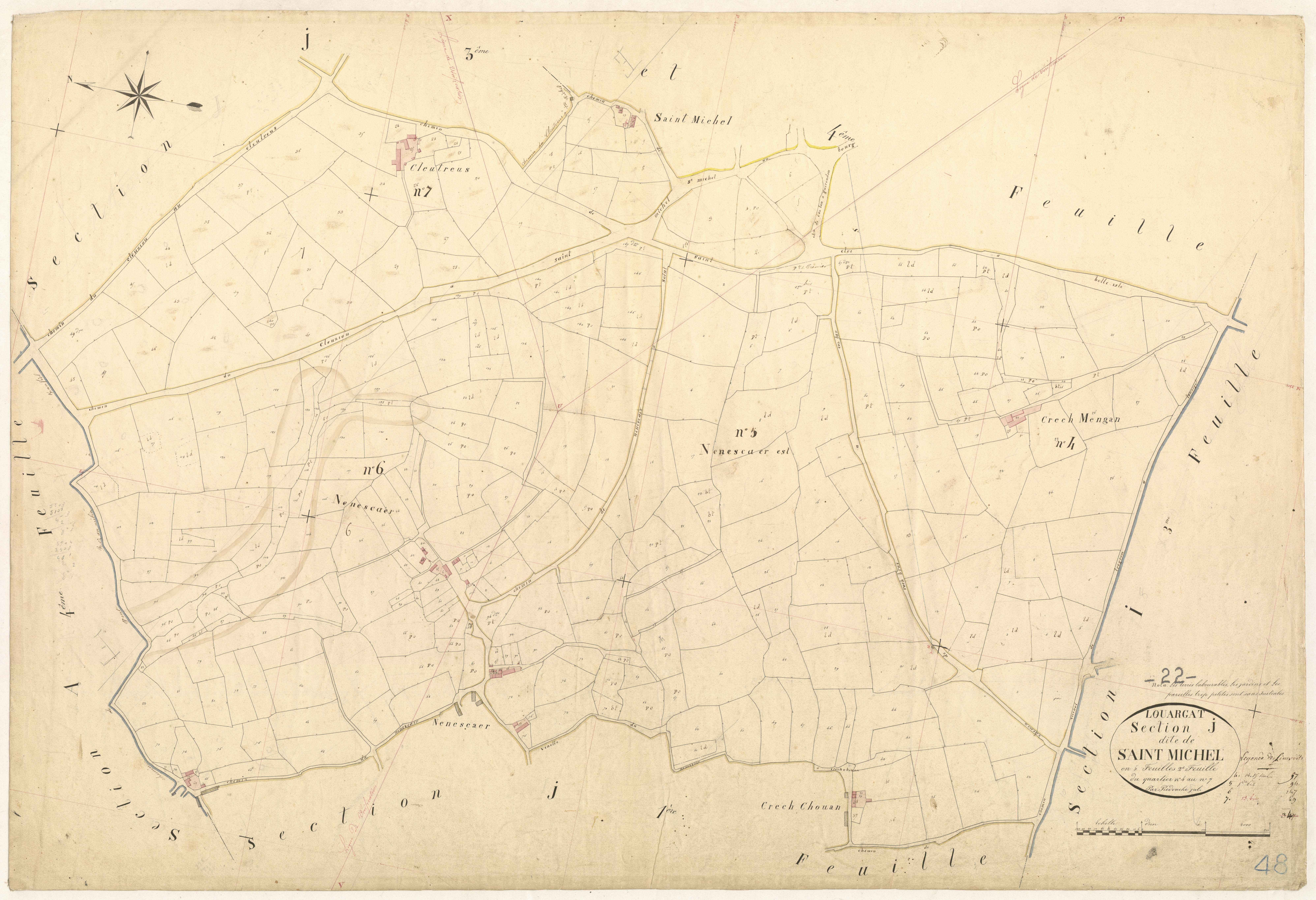 Louargat - Section J, 2e feuille