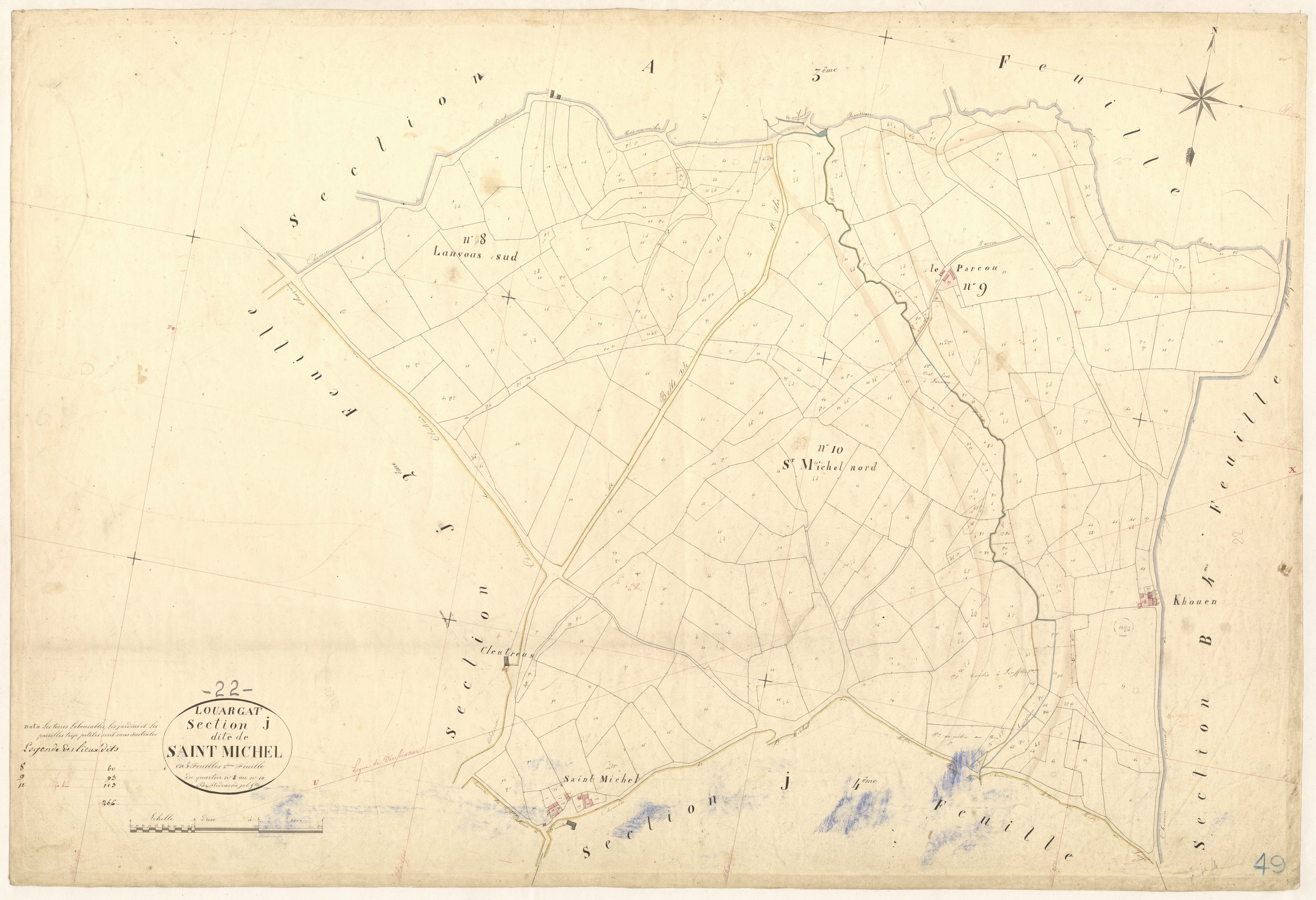 Louargat - Section J, 3e feuille