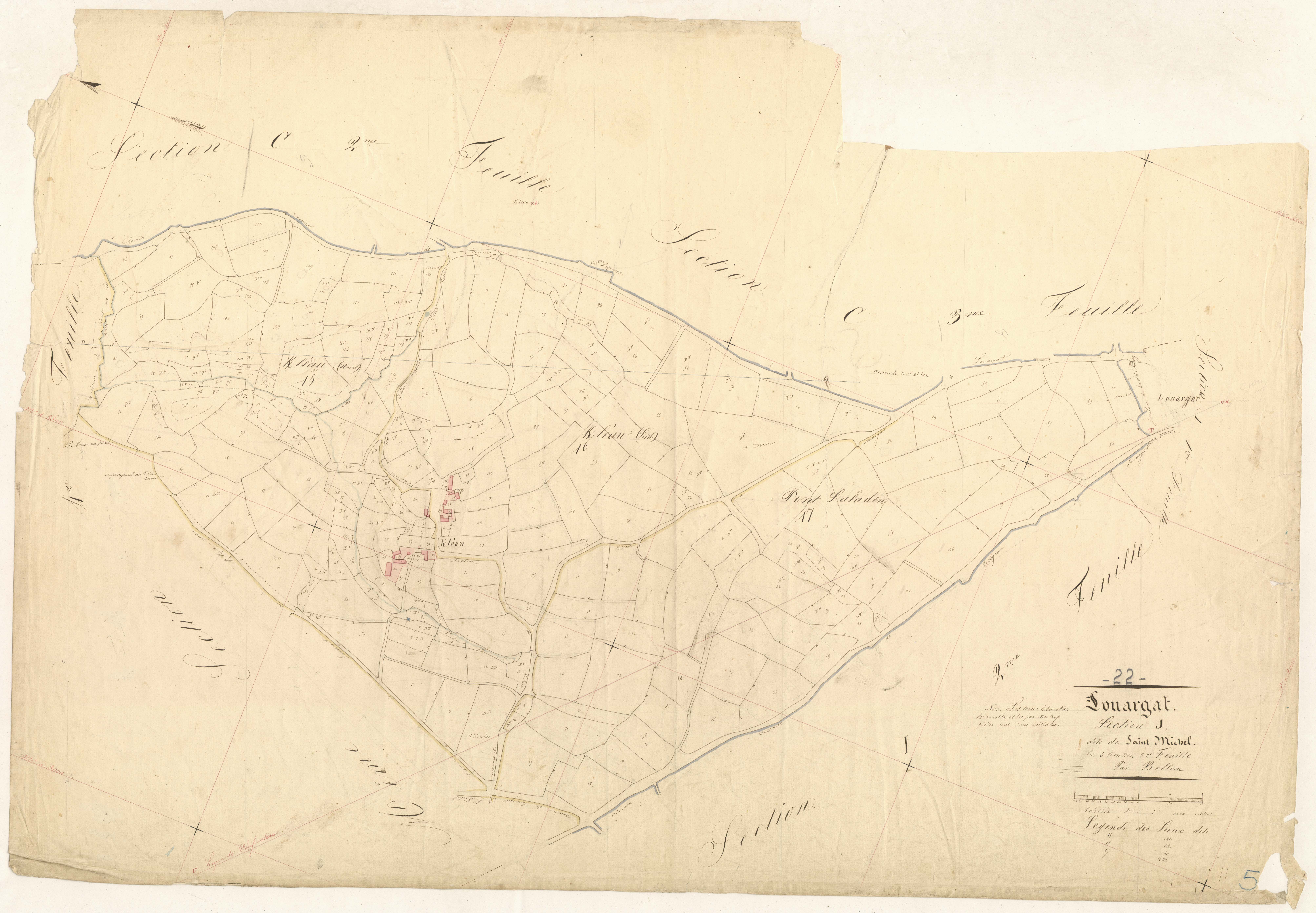 Louargat - Section J, 5e feuille