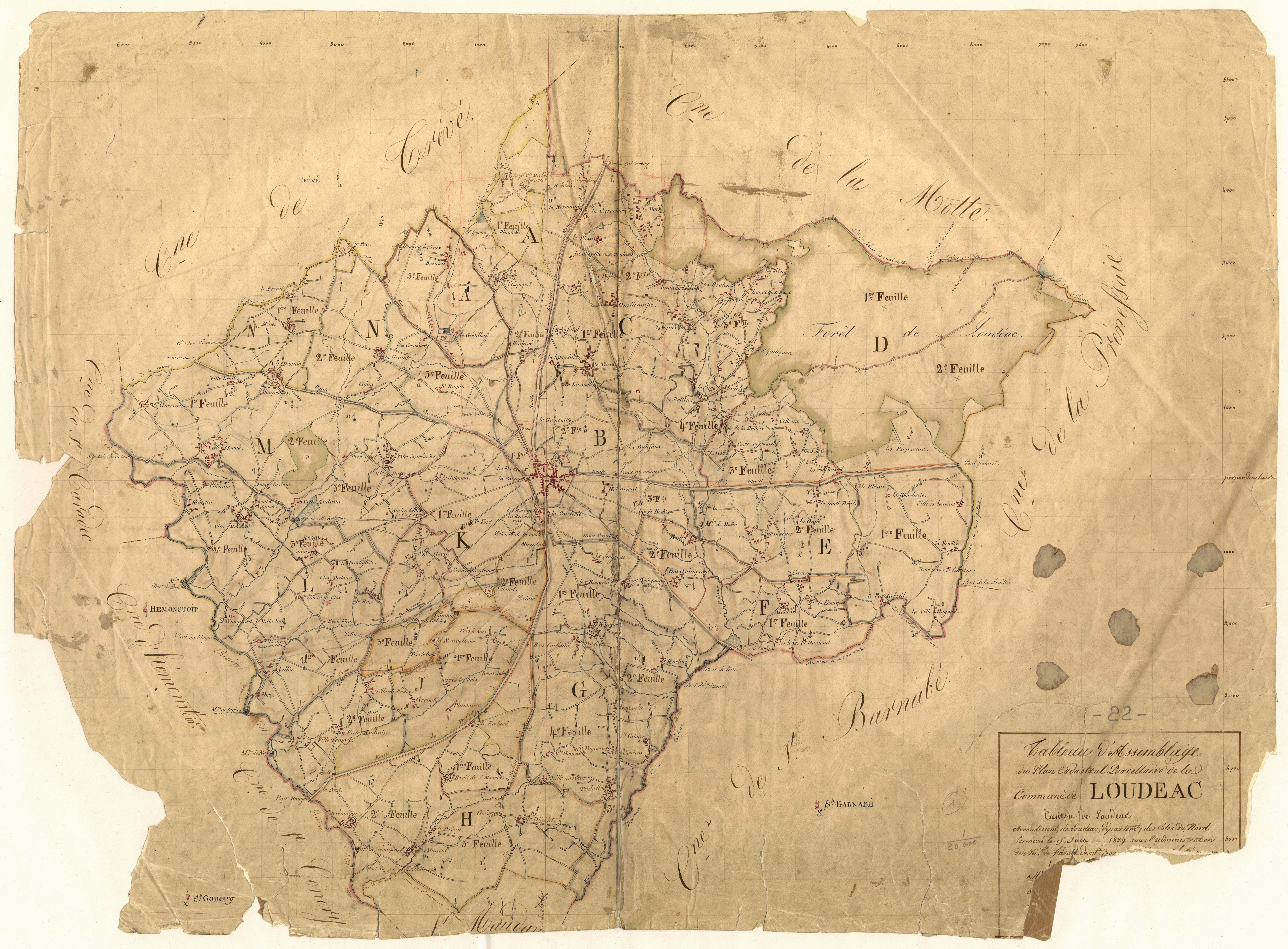 Loudéac - Tableau d'assemblage