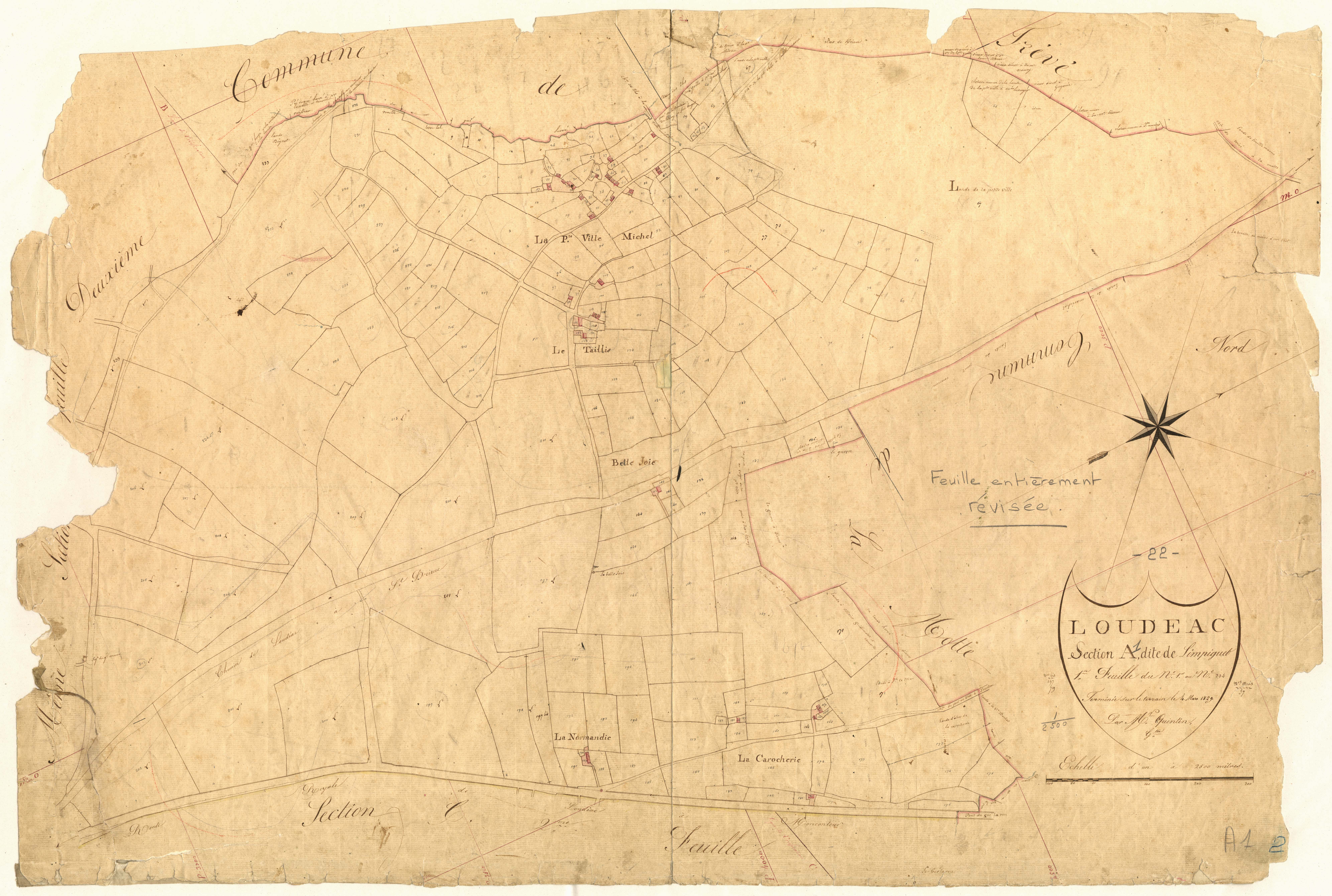 Loudéac - Section A, 1re feuille