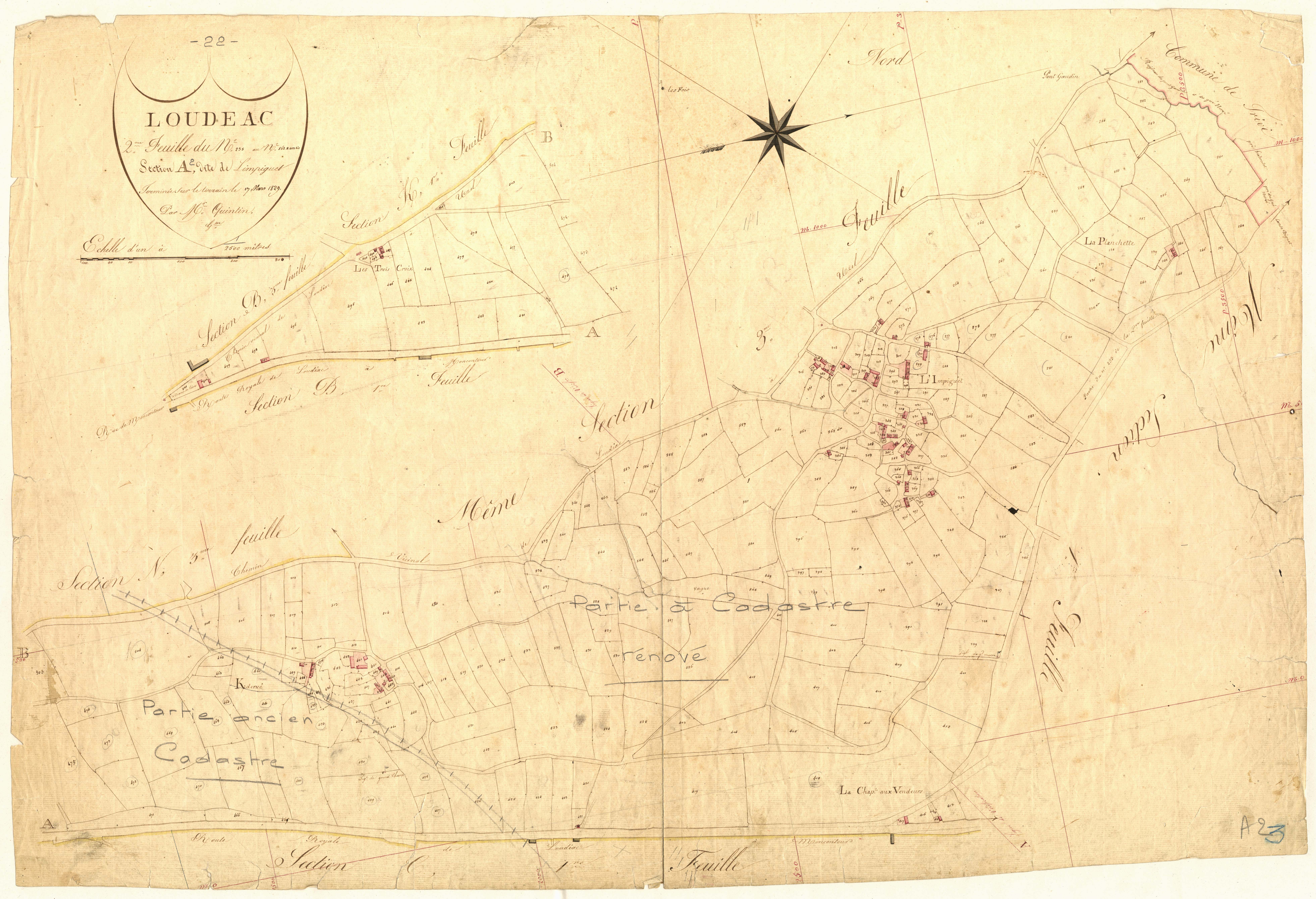 Loudéac - Section A, 2e feuille