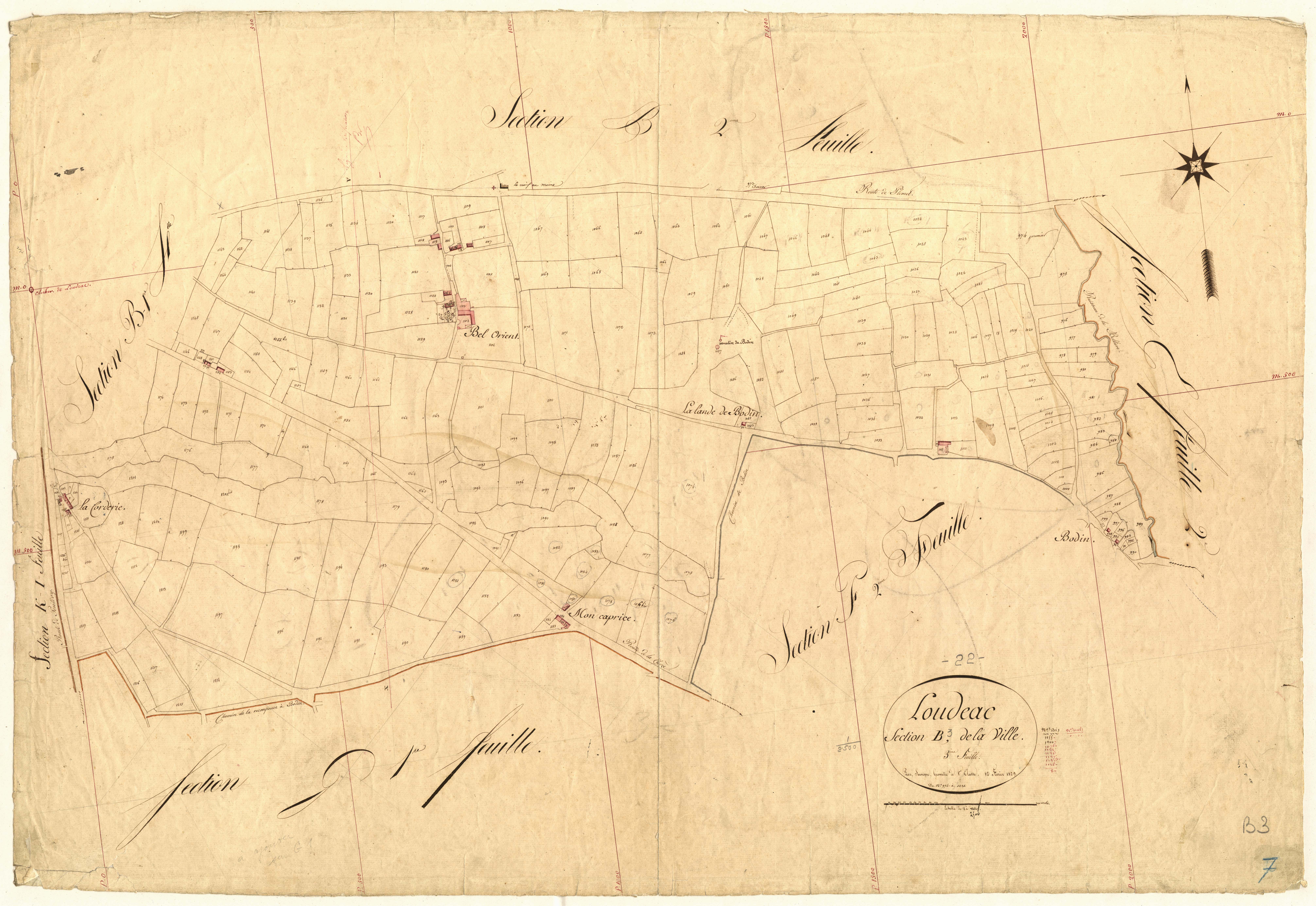 Loudéac - Section B, 3e feuille