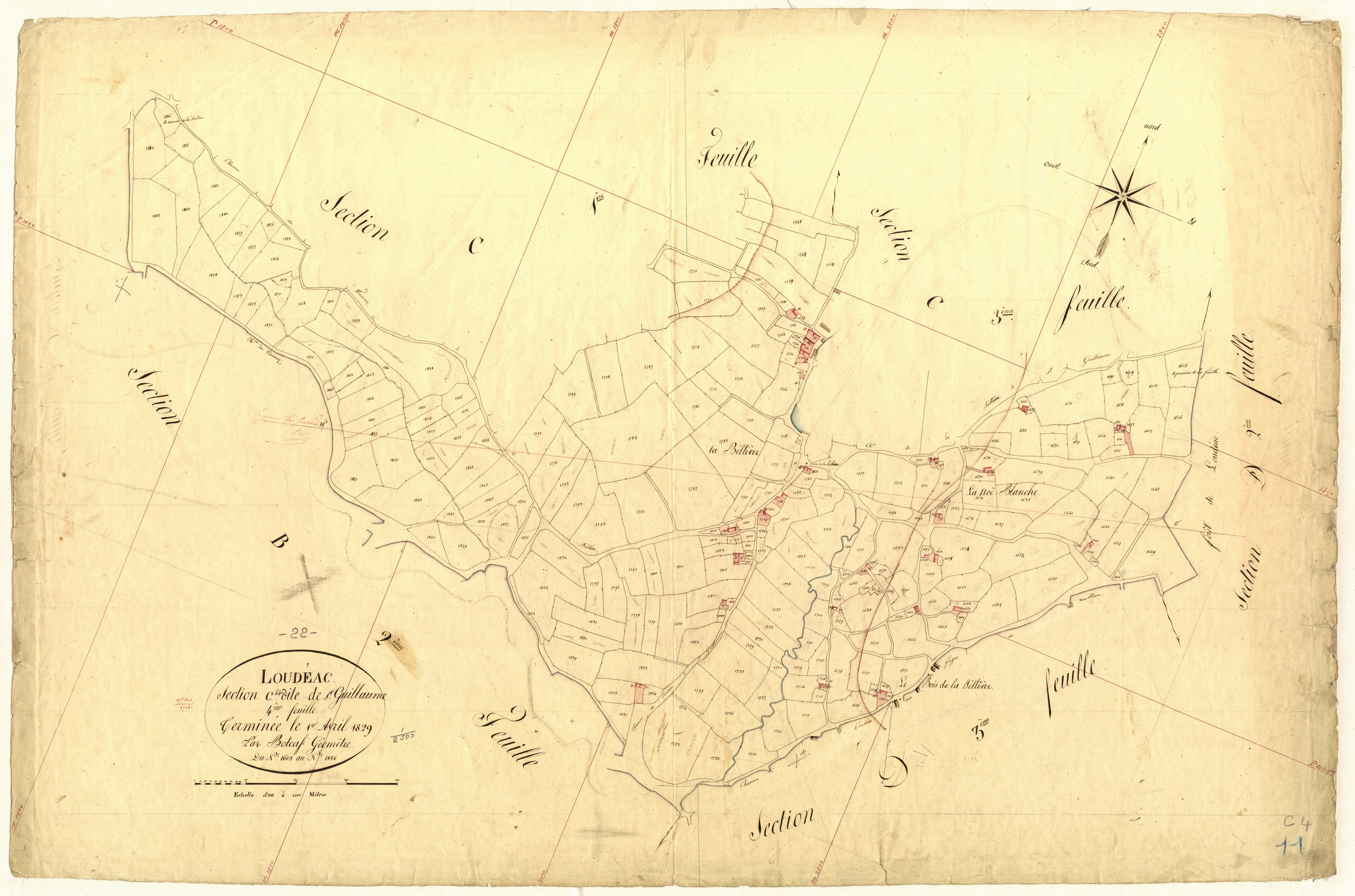 Loudéac - Section C, 4e feuille