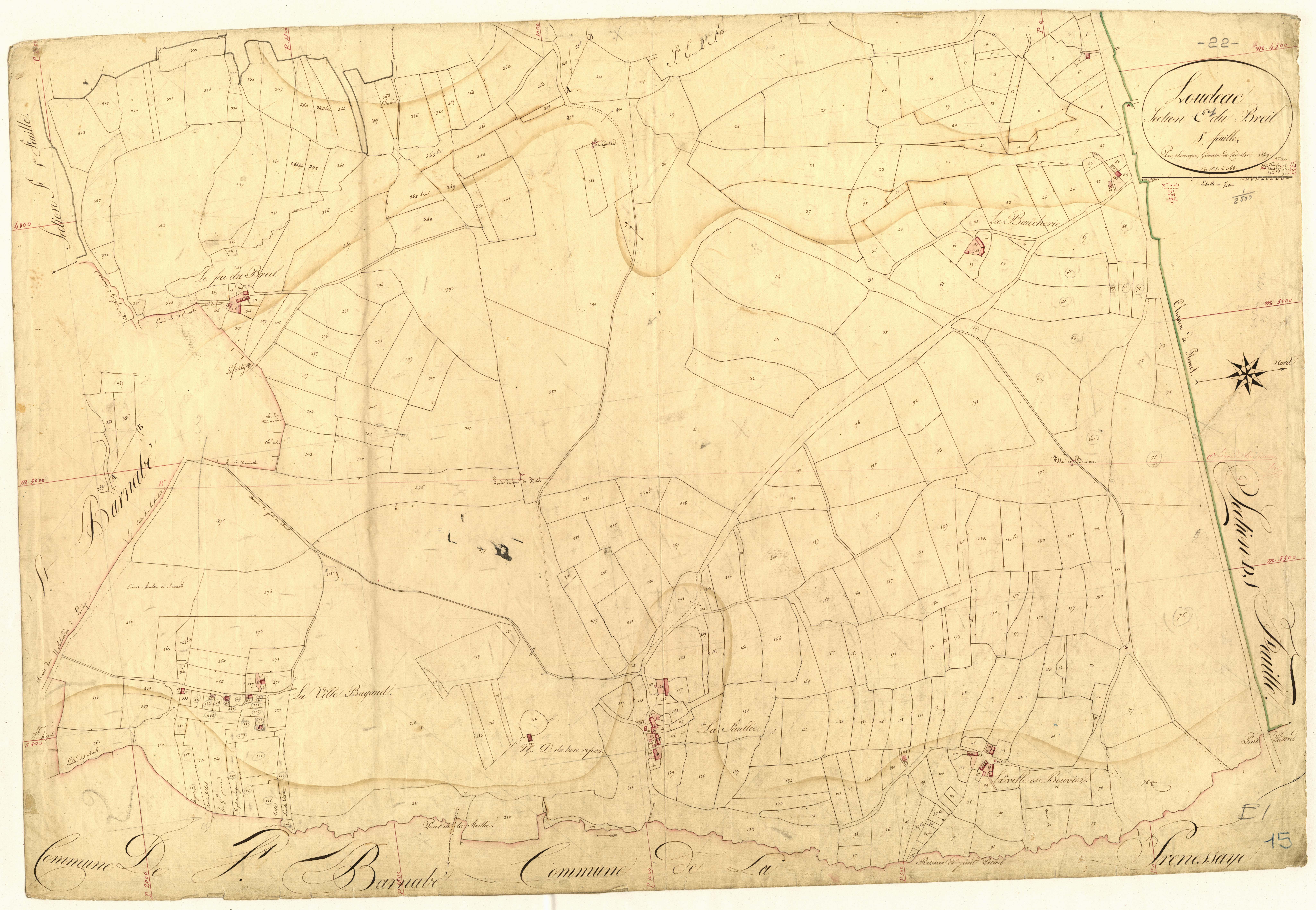 Loudéac - Section E, 1re feuille