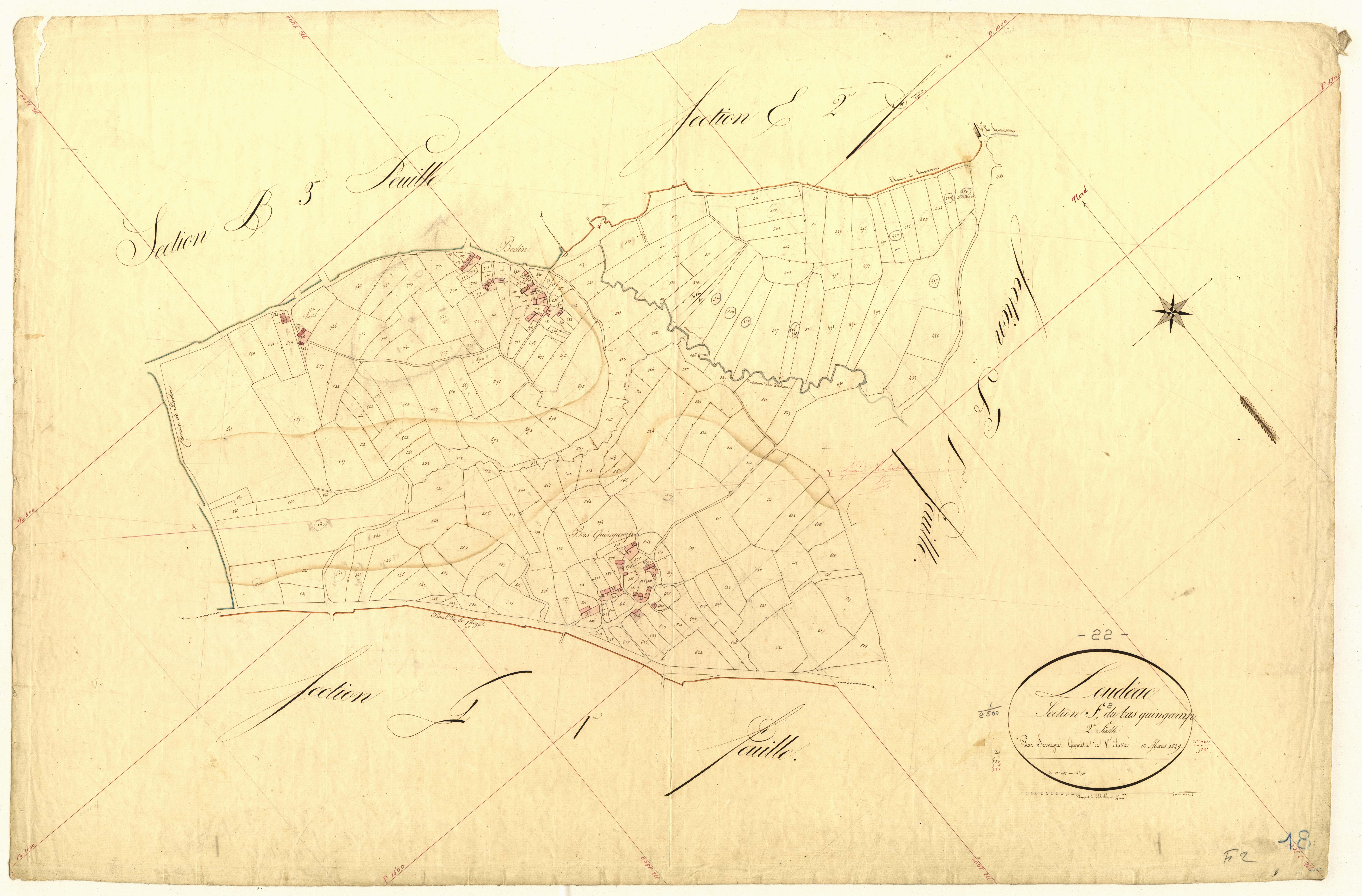 Loudéac - Section F, 2e feuille