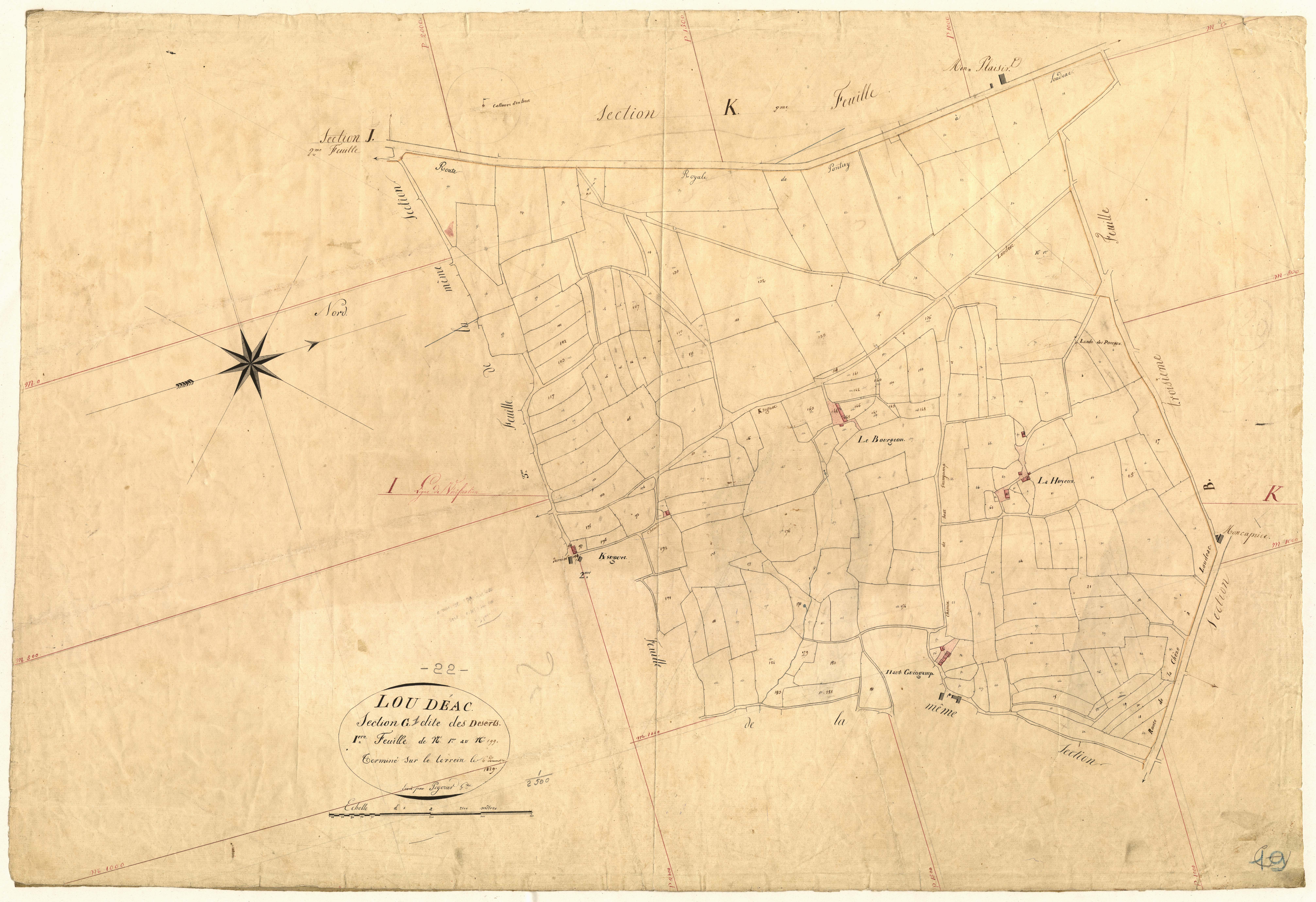 Loudéac - Section G, 1re feuille
