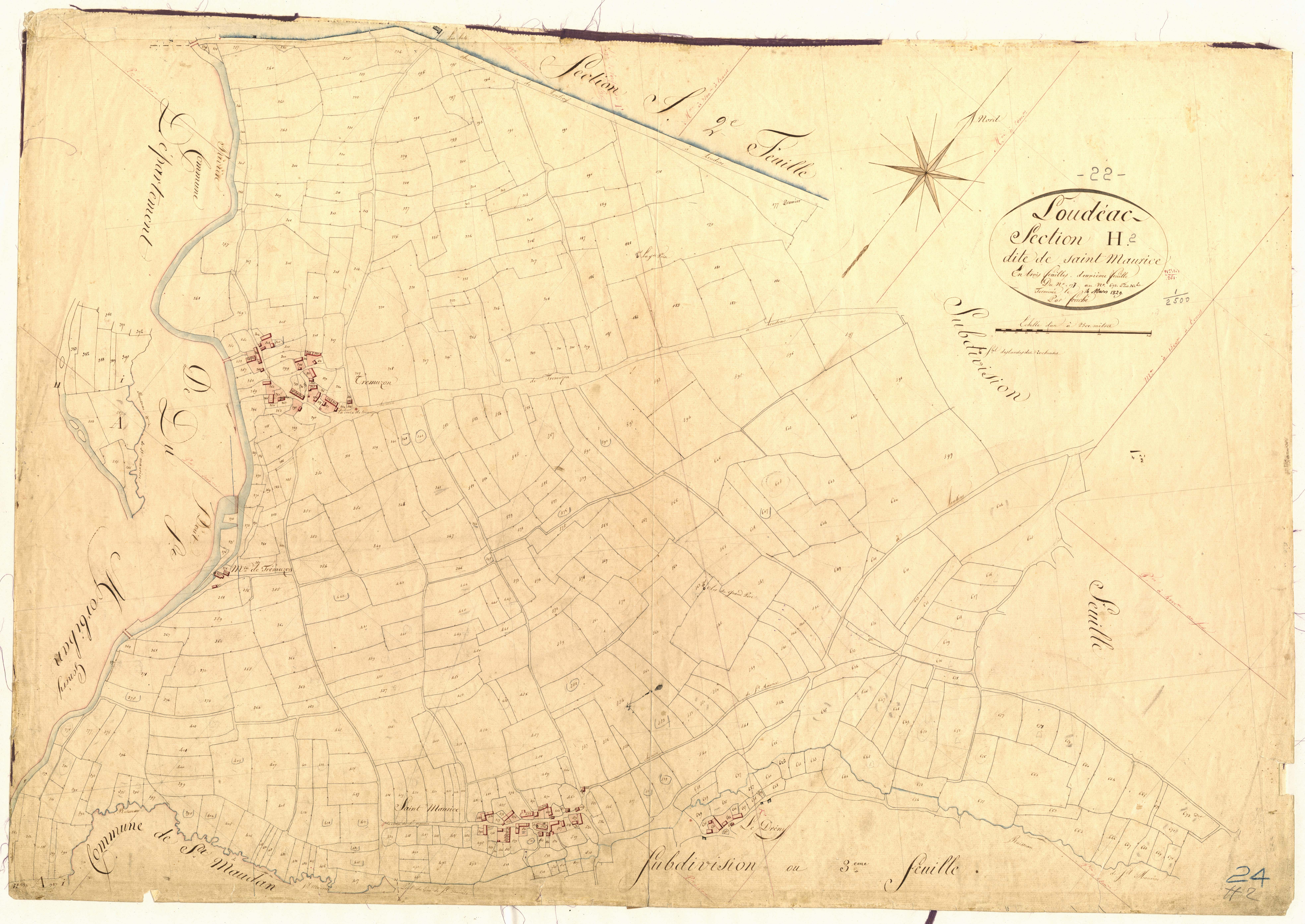 Loudéac - Section H, 2e feuille