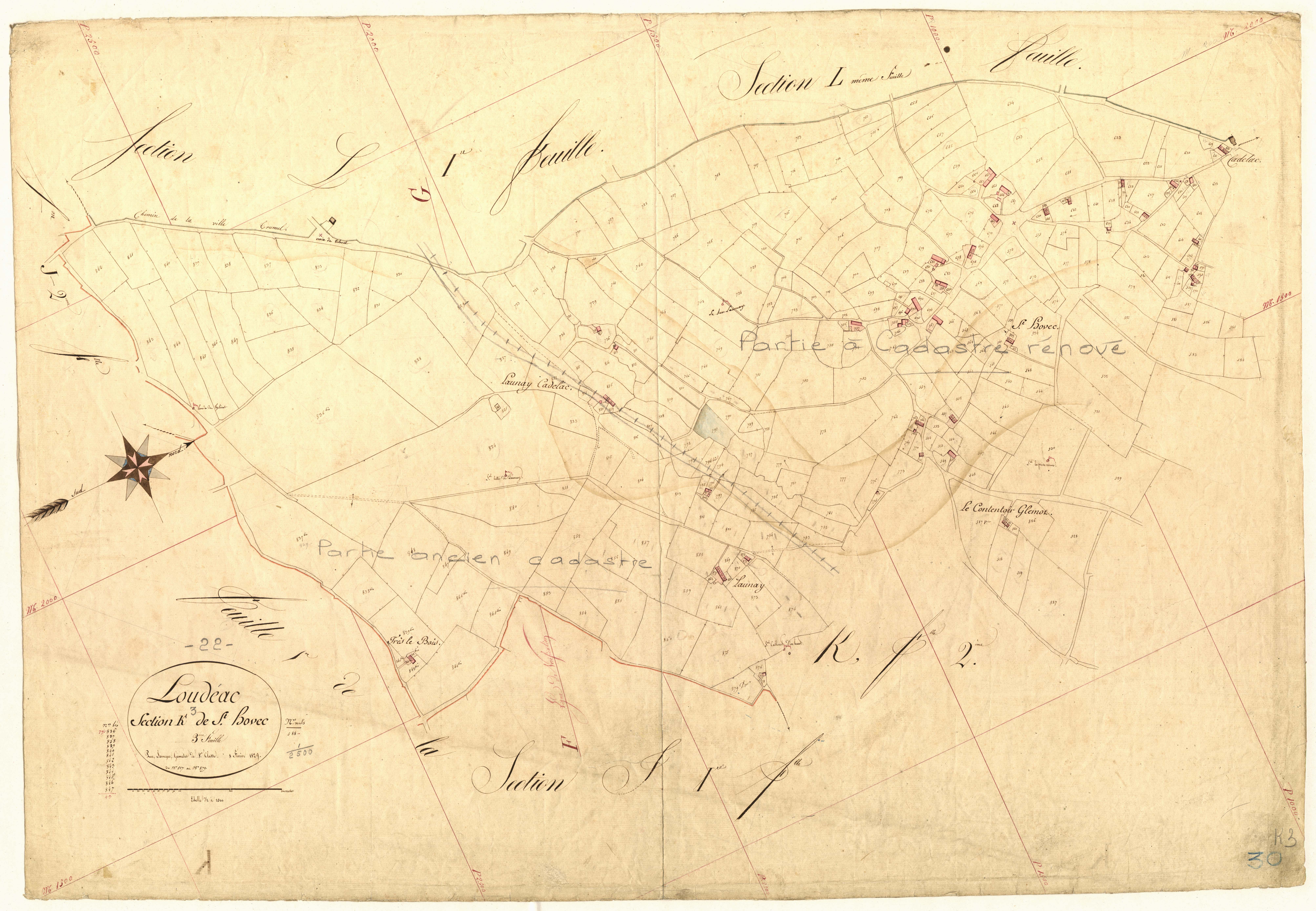 Loudéac - Section K, 3e feuille