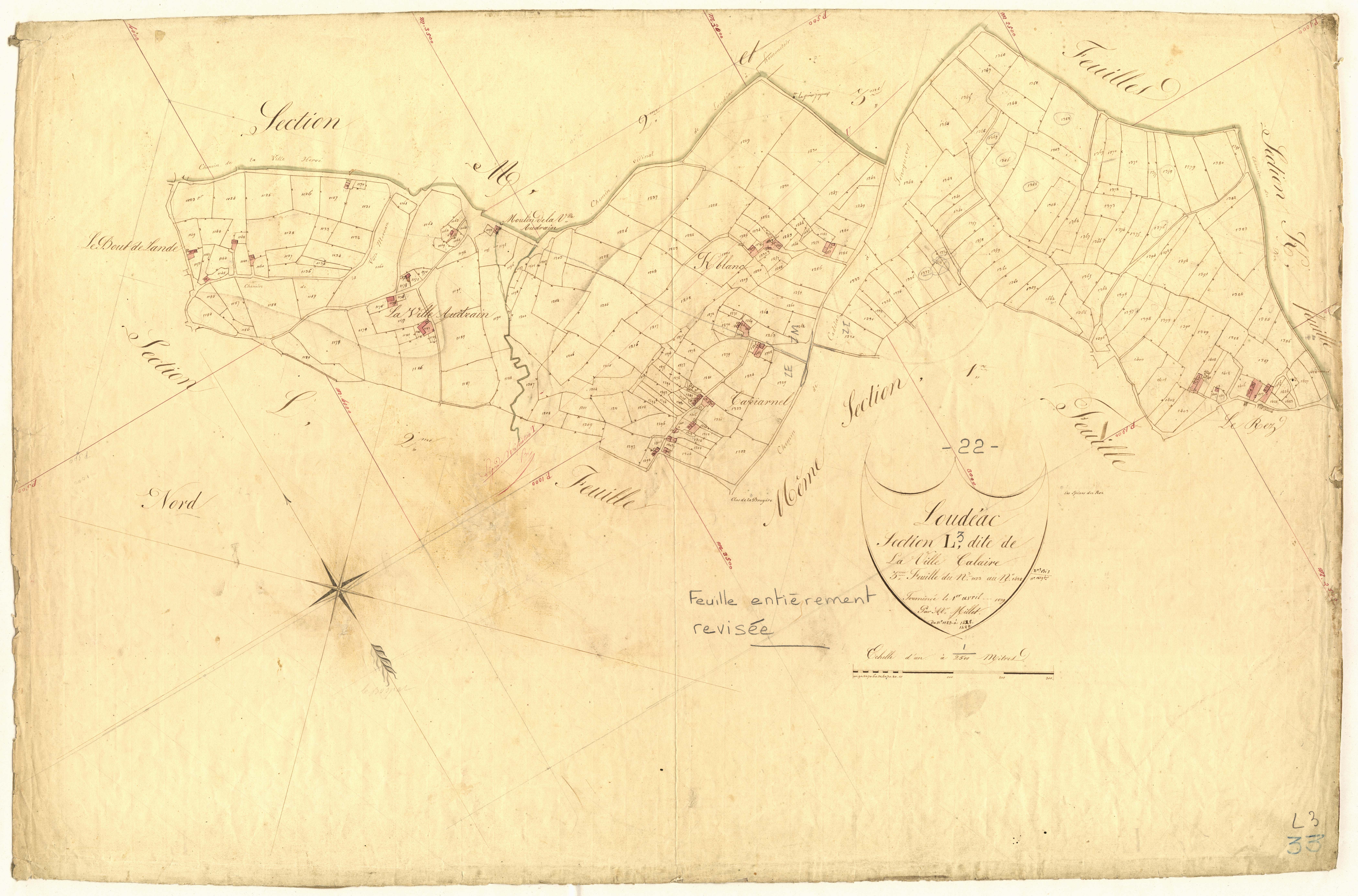 Loudéac - Section L, 3e feuille