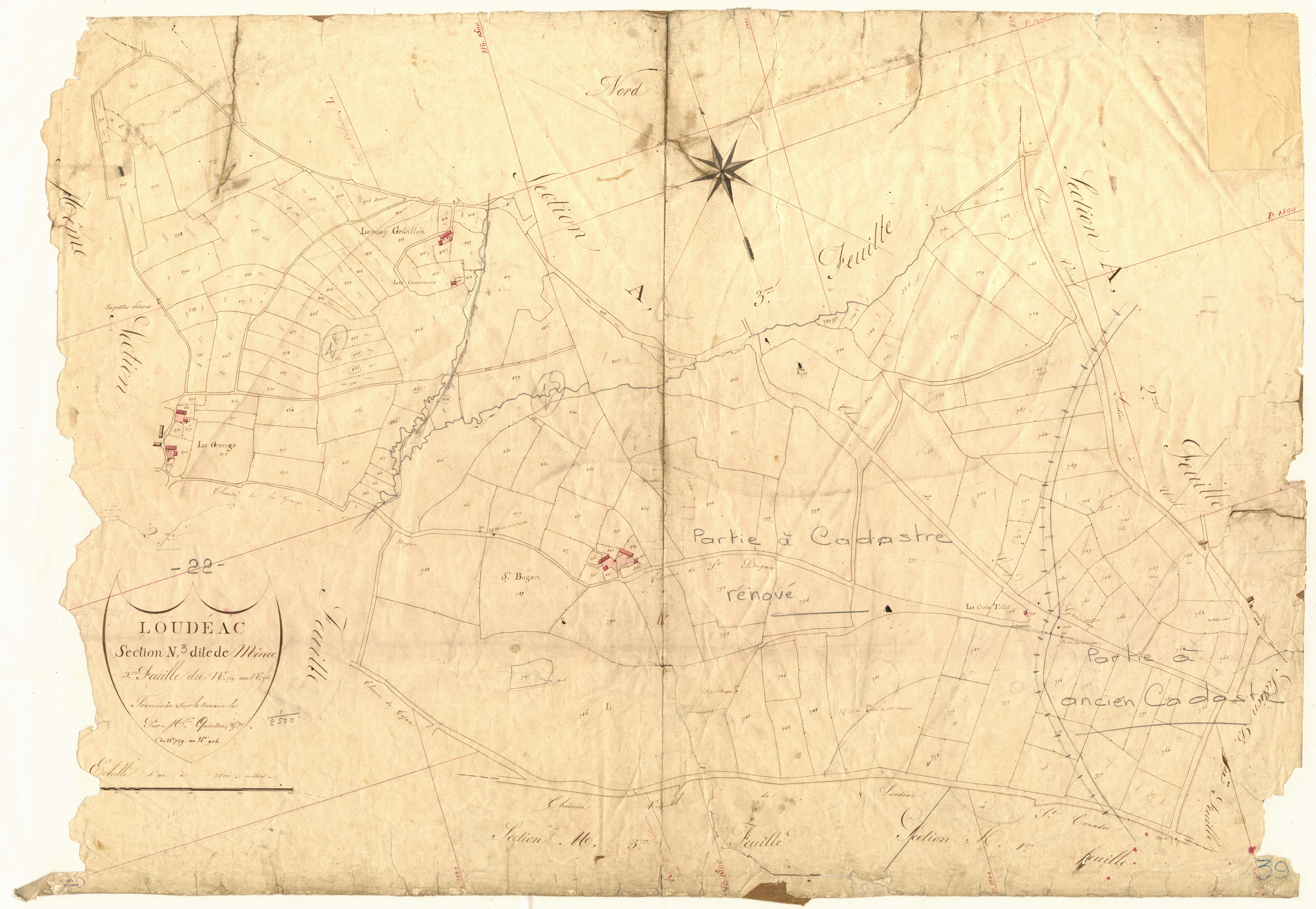 Loudéac - Section N, 3e feuille