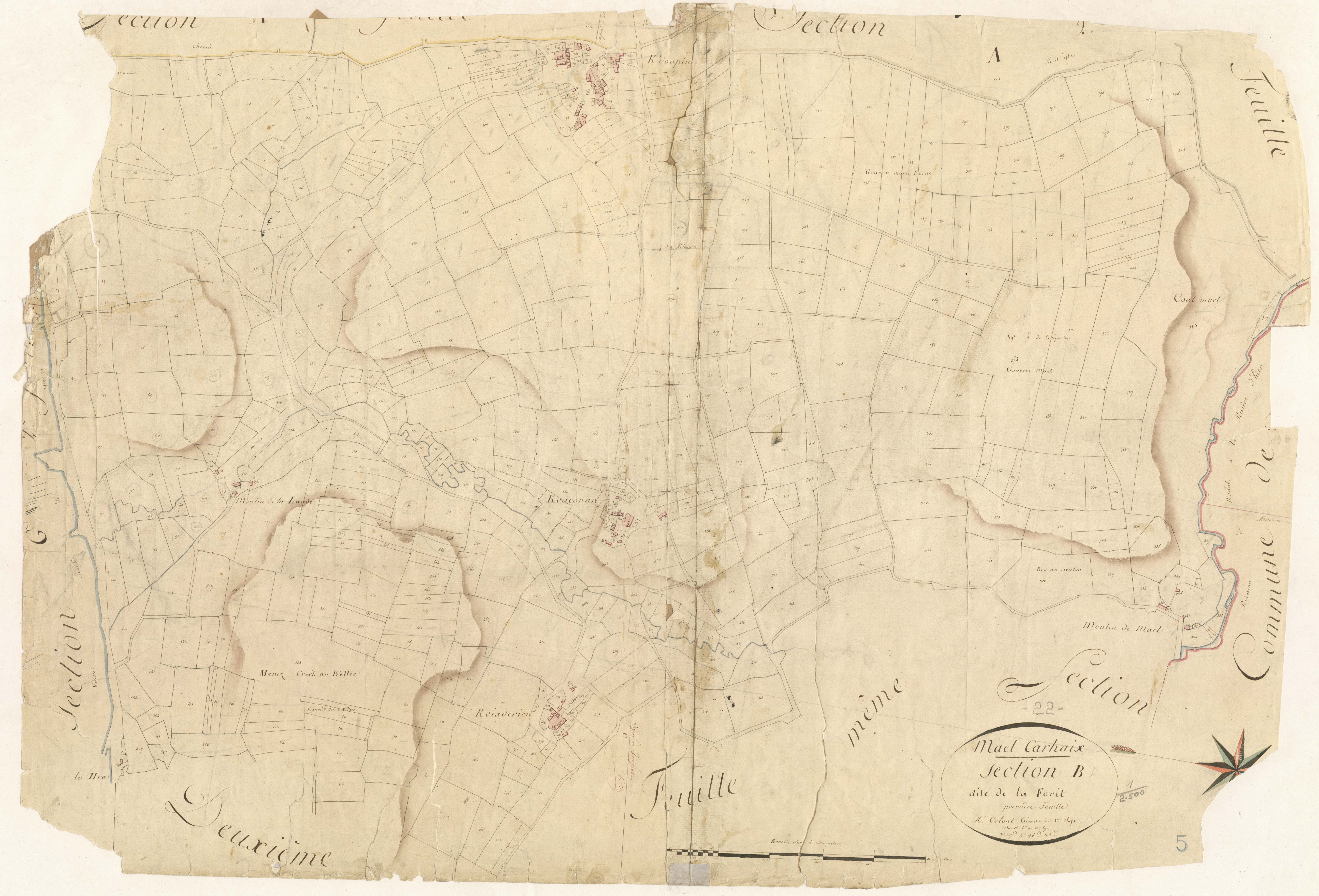 Maël-Carhaix - Section B, 1re feuille
