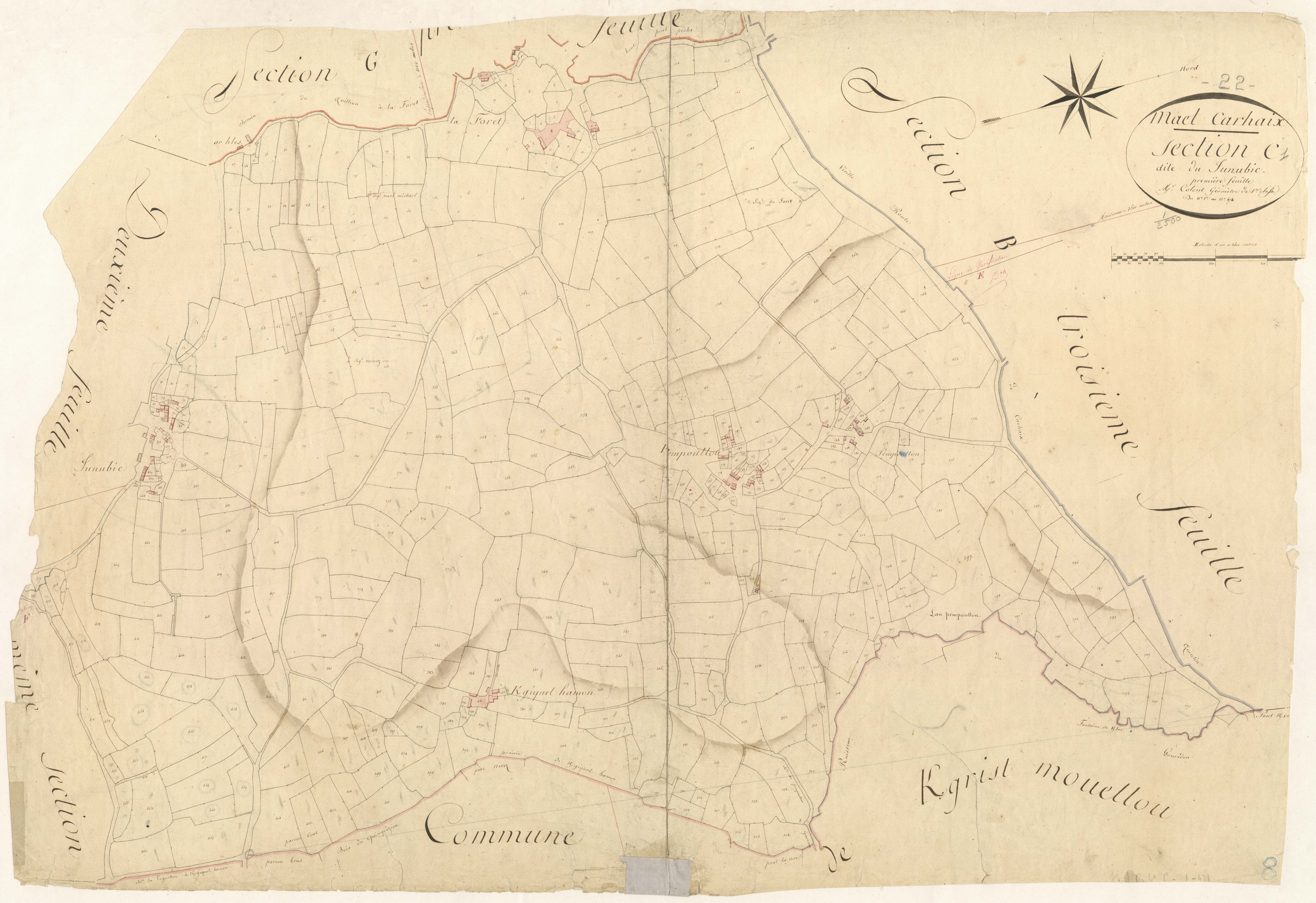 Maël-Carhaix - Section C, 1re feuille