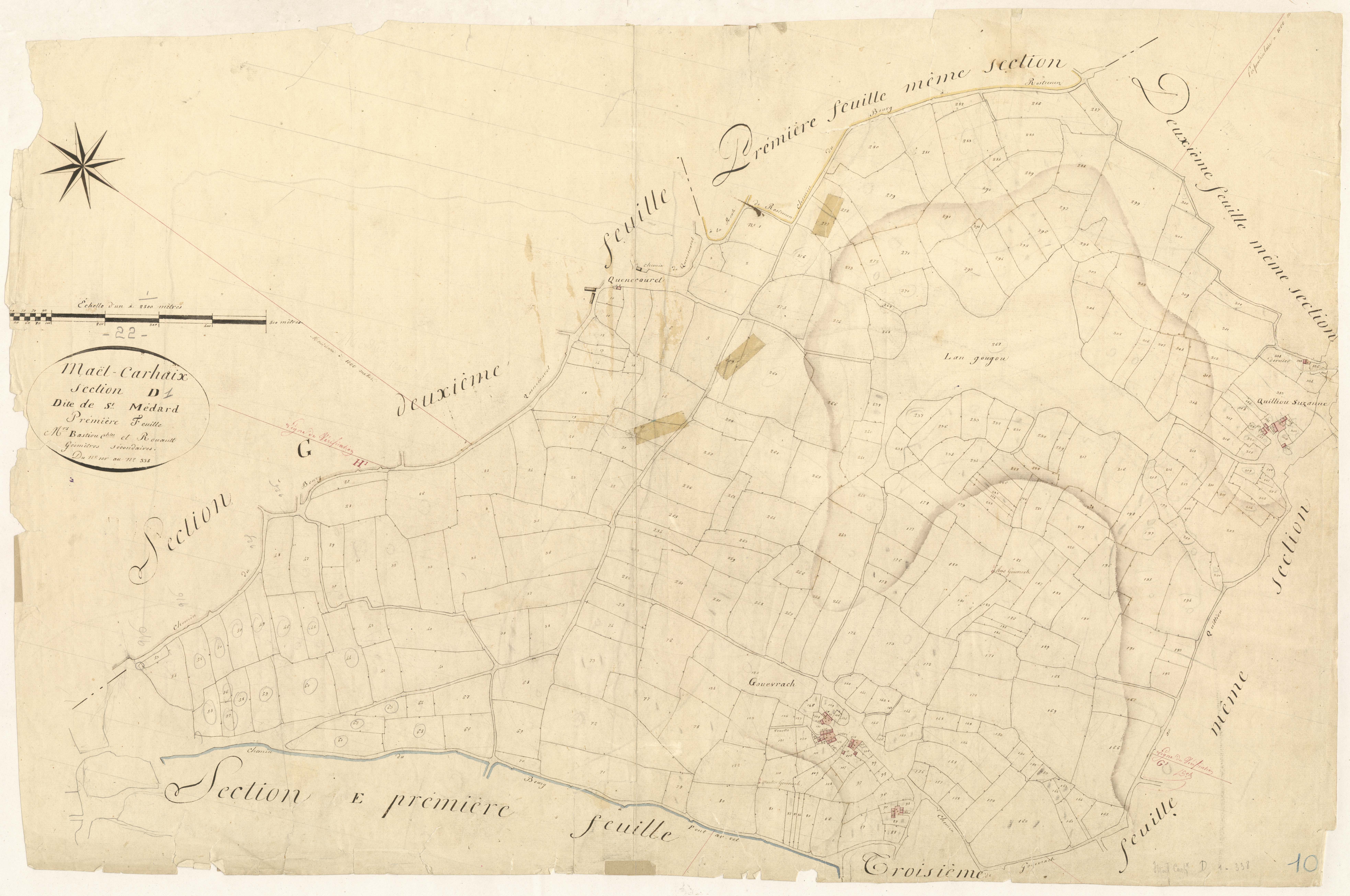 Maël-Carhaix - Section D, 1re feuille