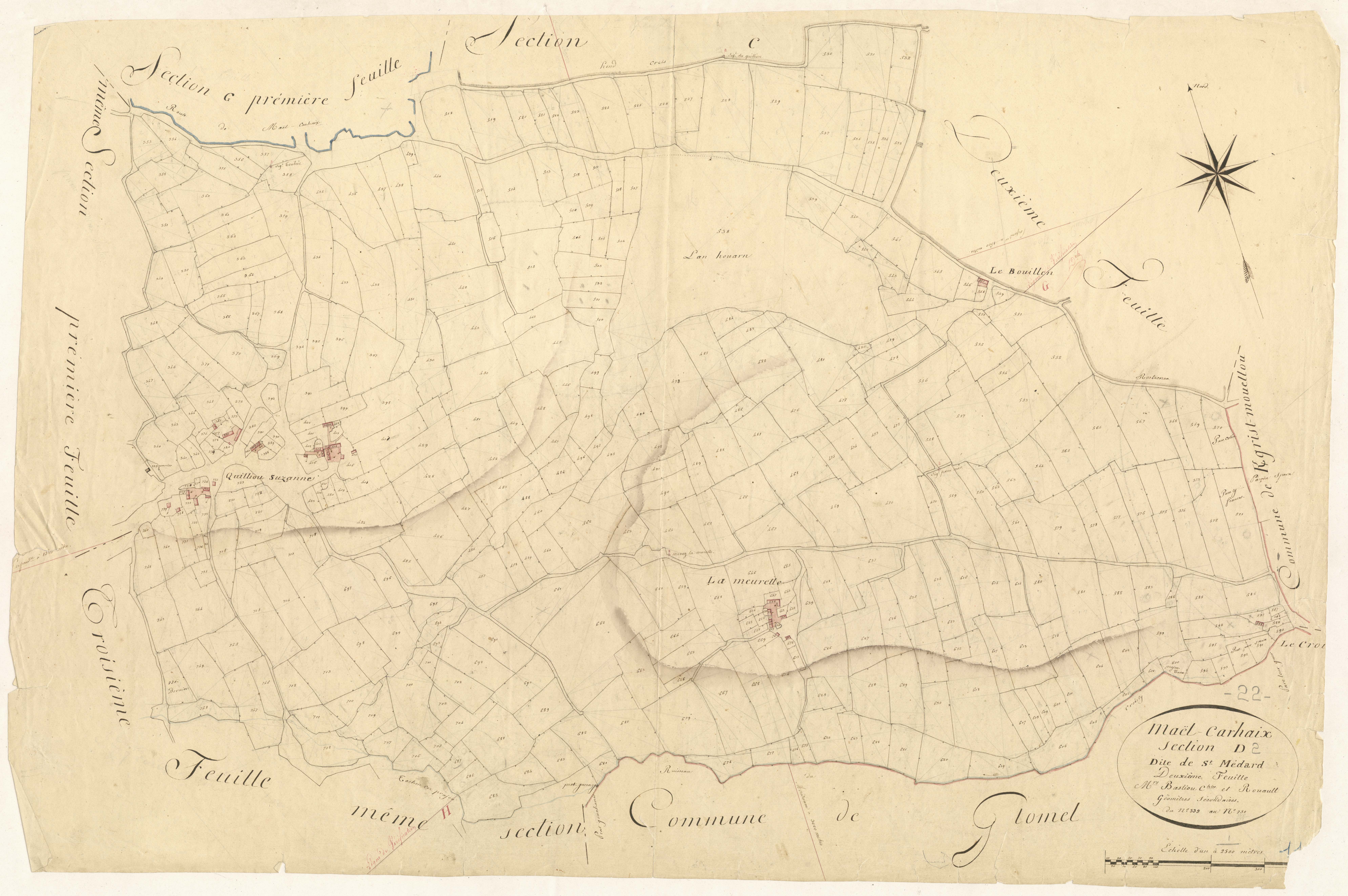 Maël-Carhaix - Section D, 2e feuille
