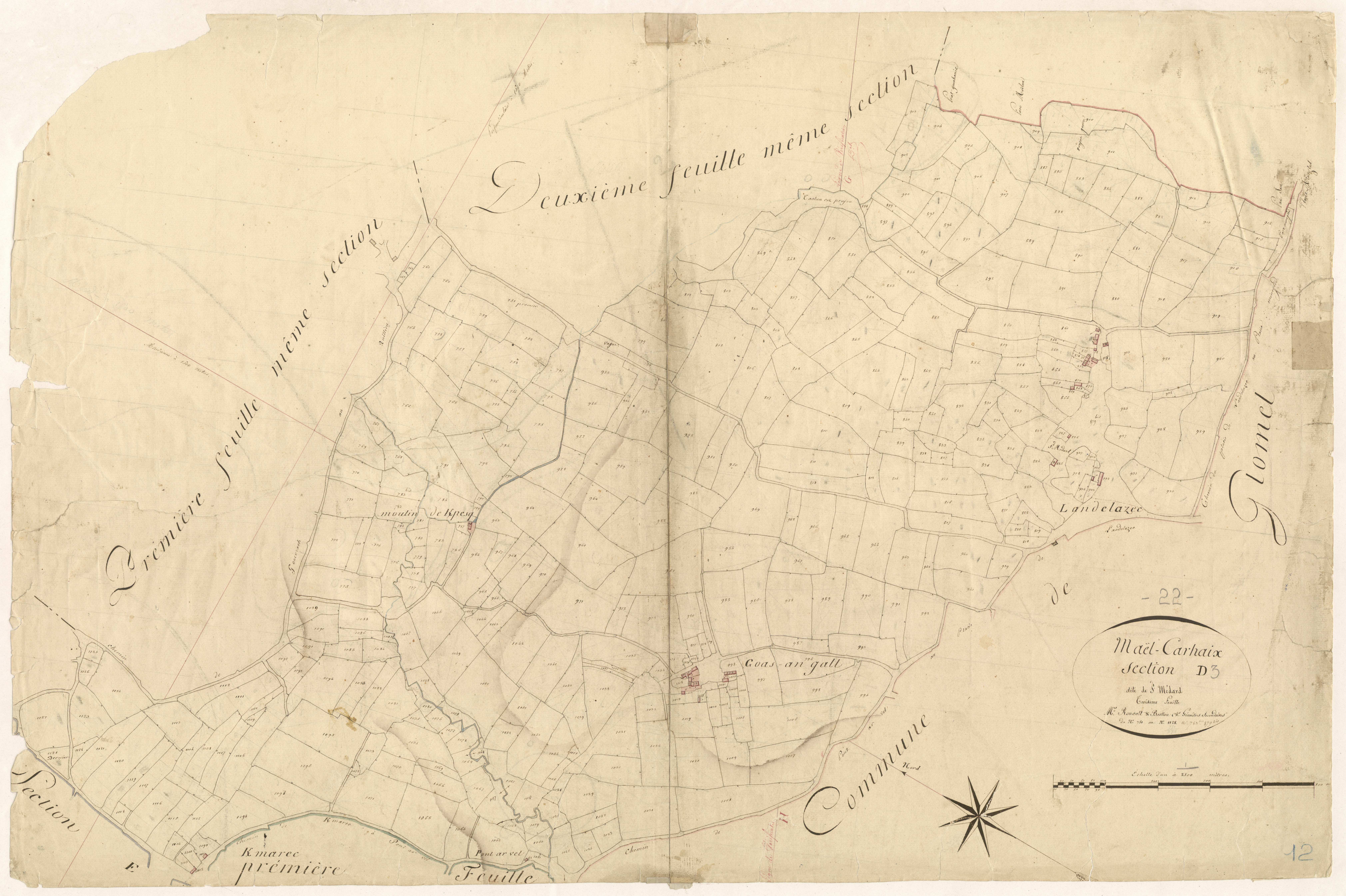 Maël-Carhaix - Section D, 3e feuille
