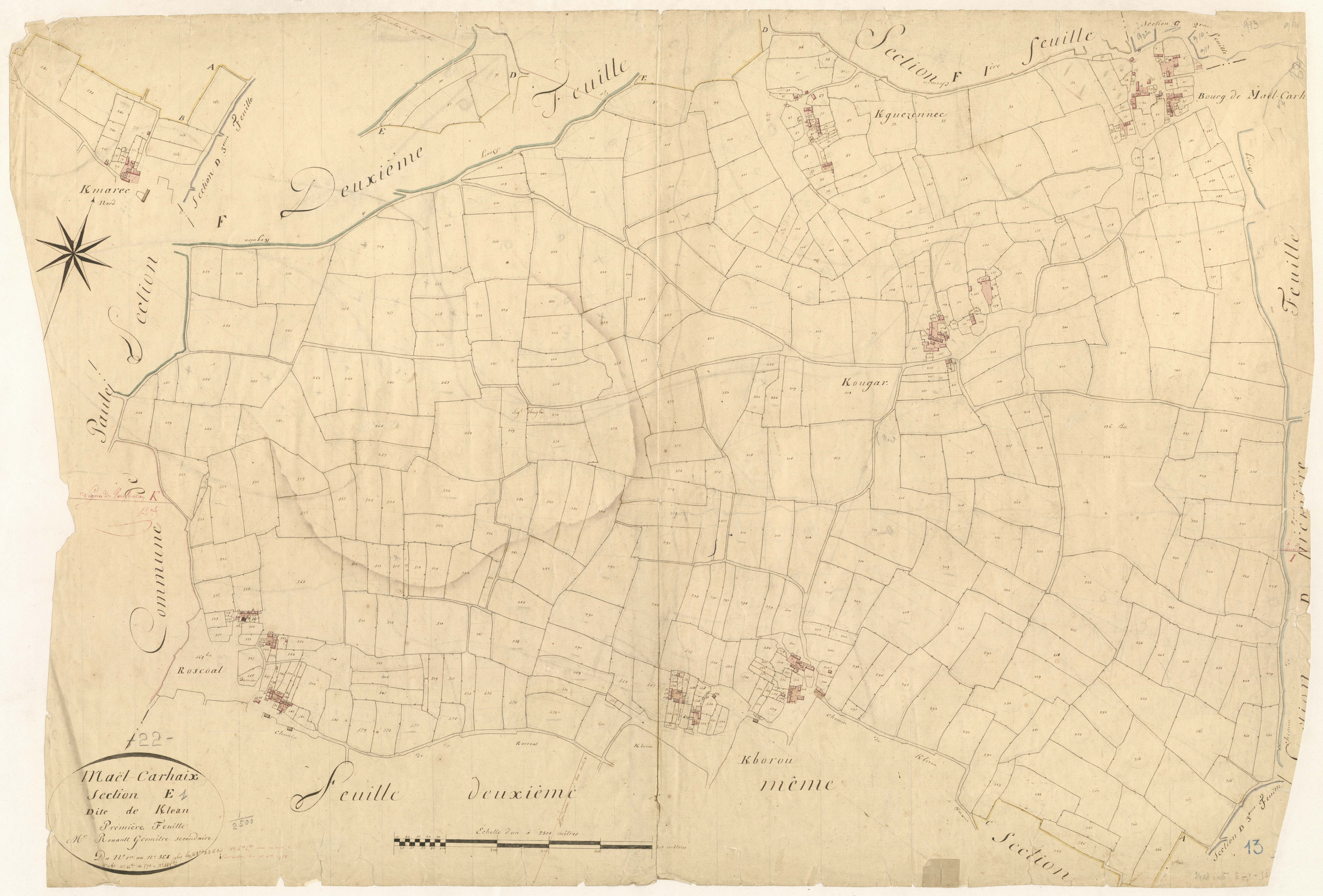Maël-Carhaix - Section E, 1re feuille