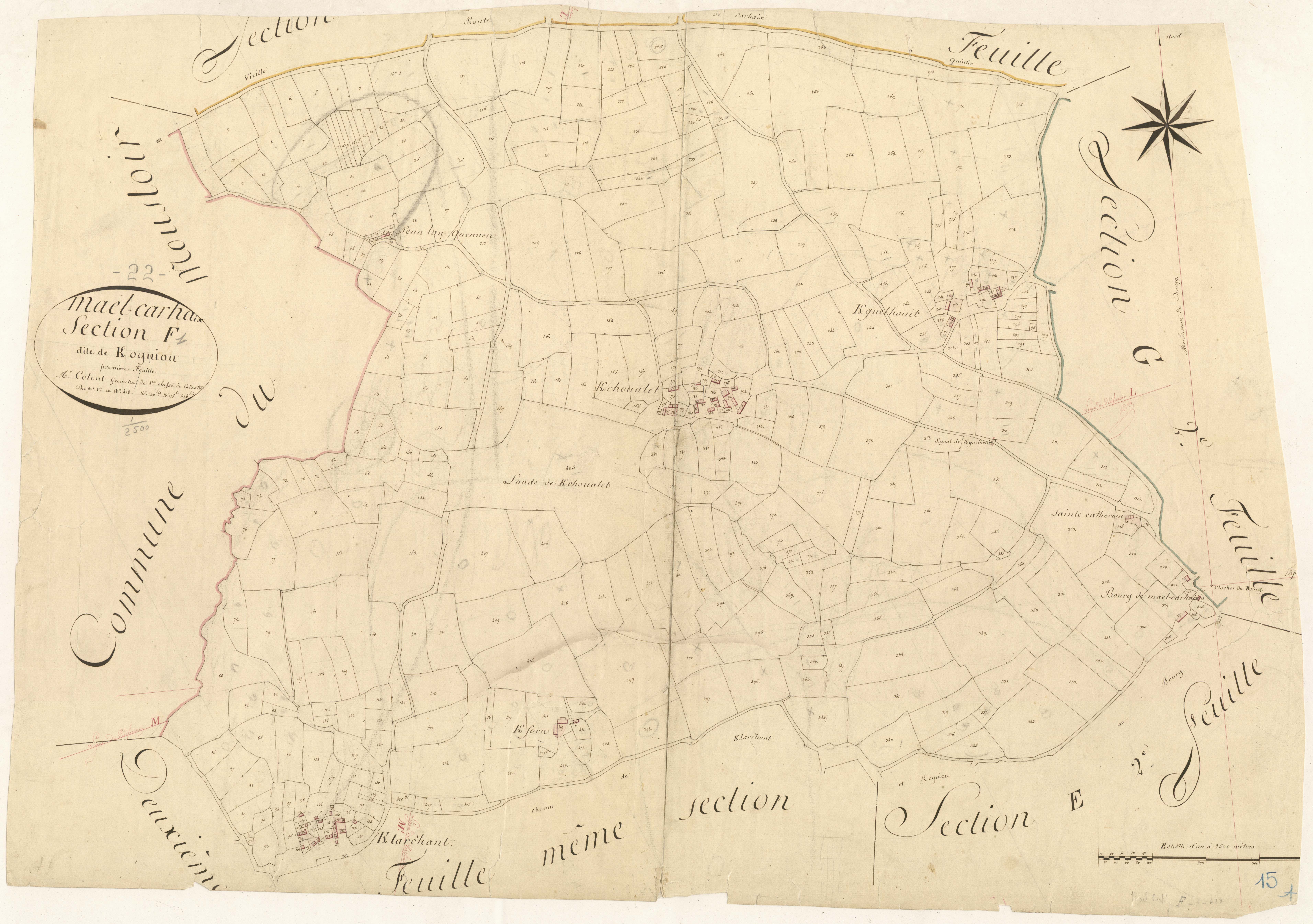 Maël-Carhaix - Section F, 1re feuille