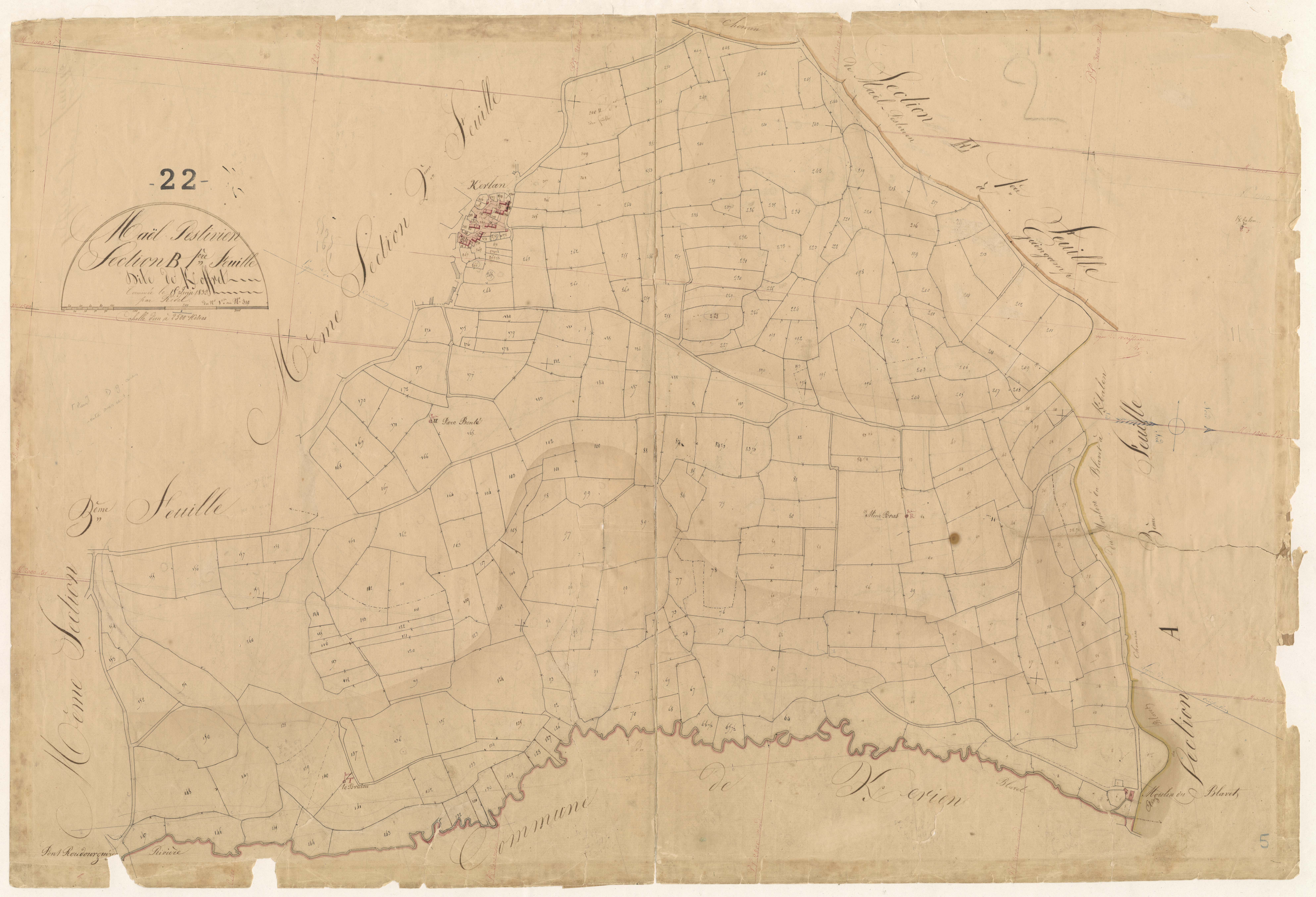 Maël-Pestivien - Section B, 1re feuille