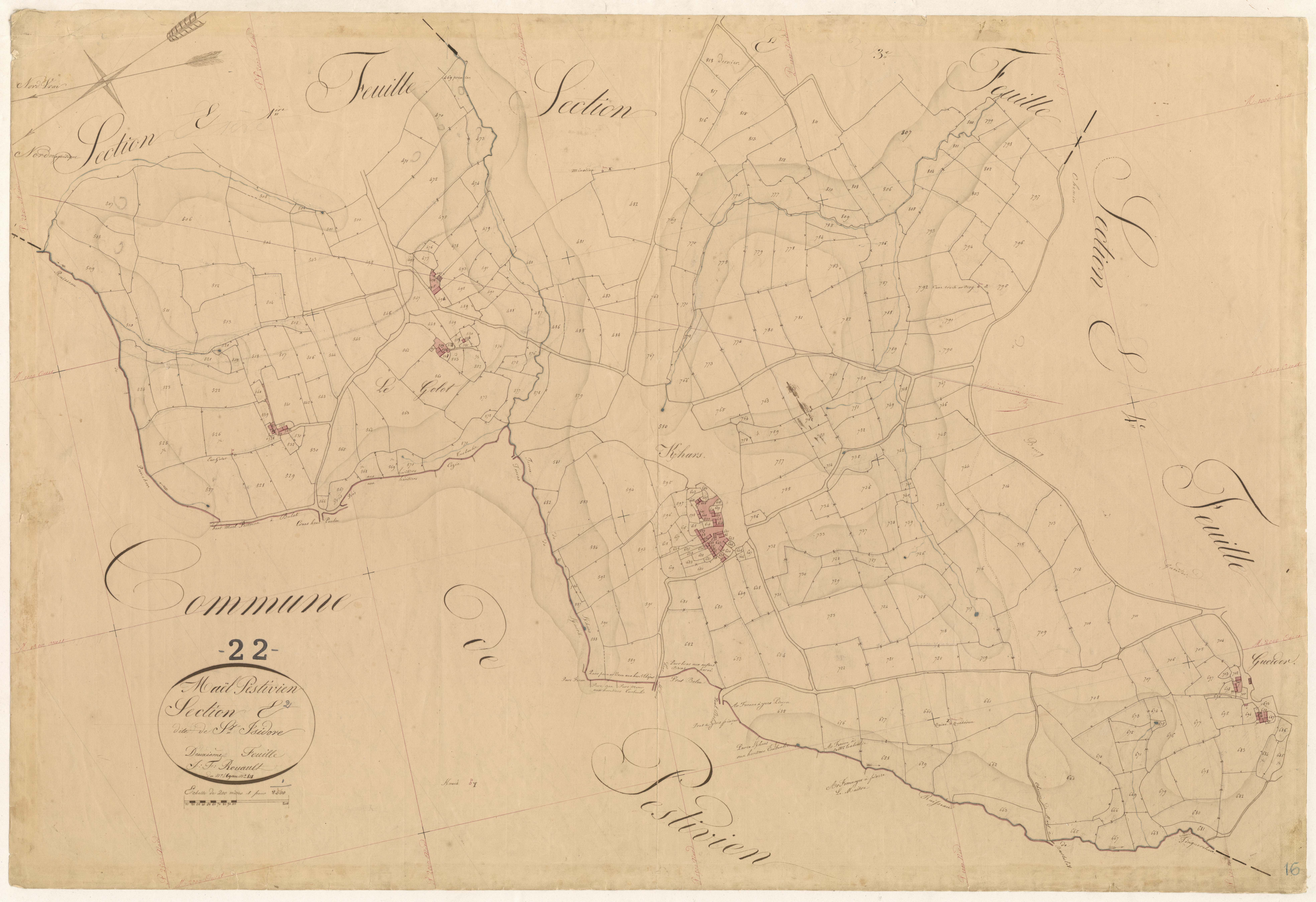 Maël-Pestivien - Section E, 1re feuille