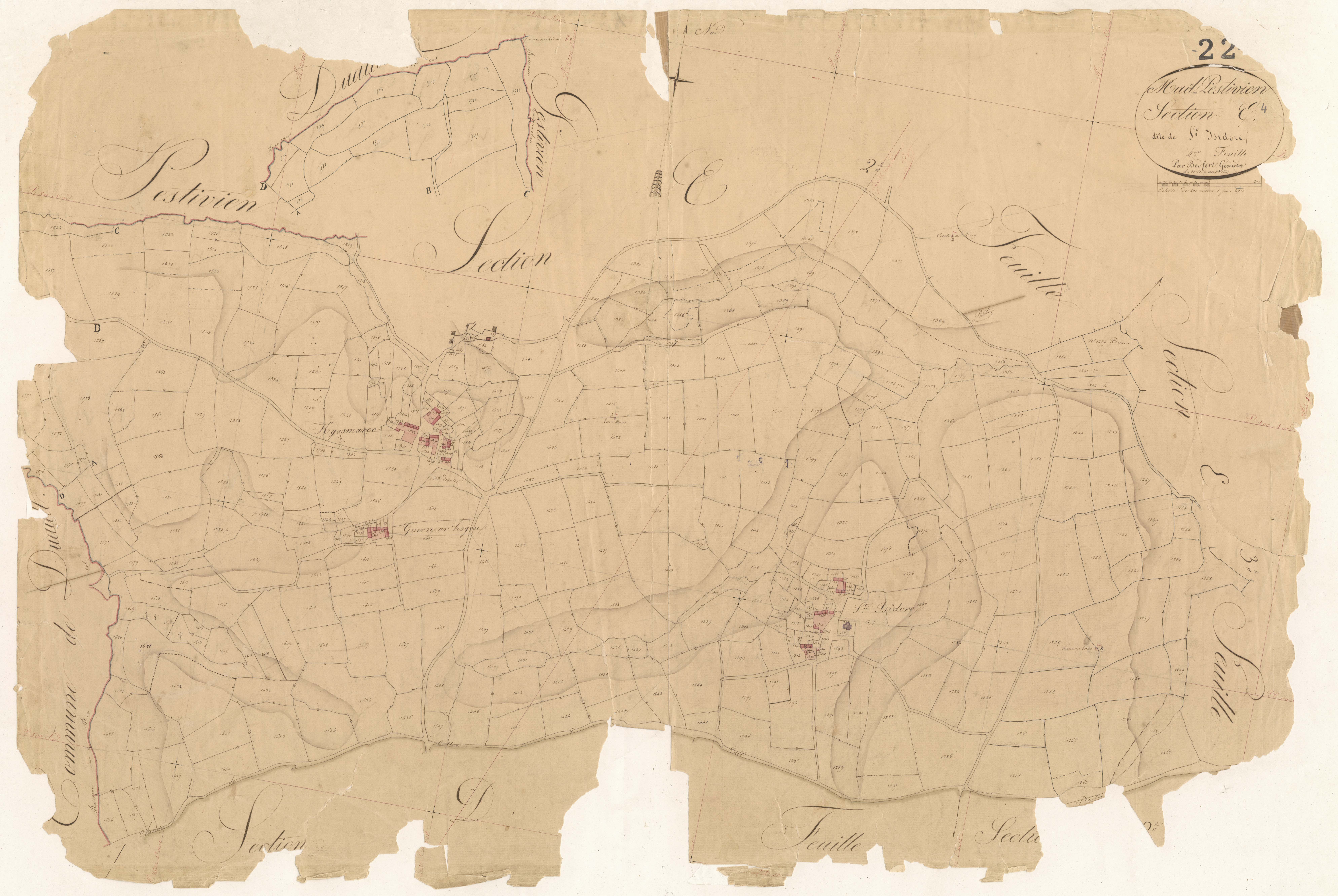 Maël-Pestivien - Section E, 3e feuille