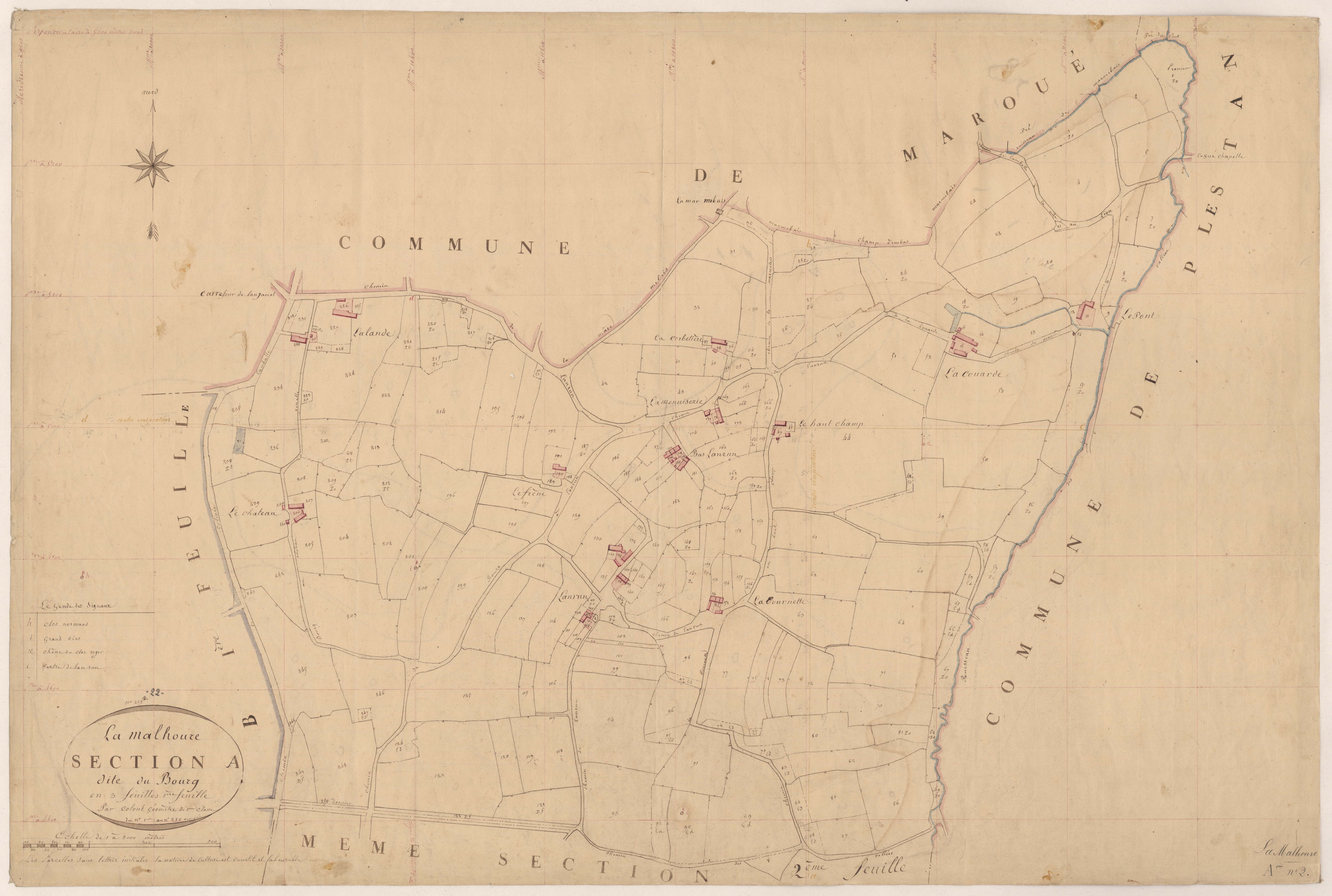 La Malhoure - Section A, 1re feuille