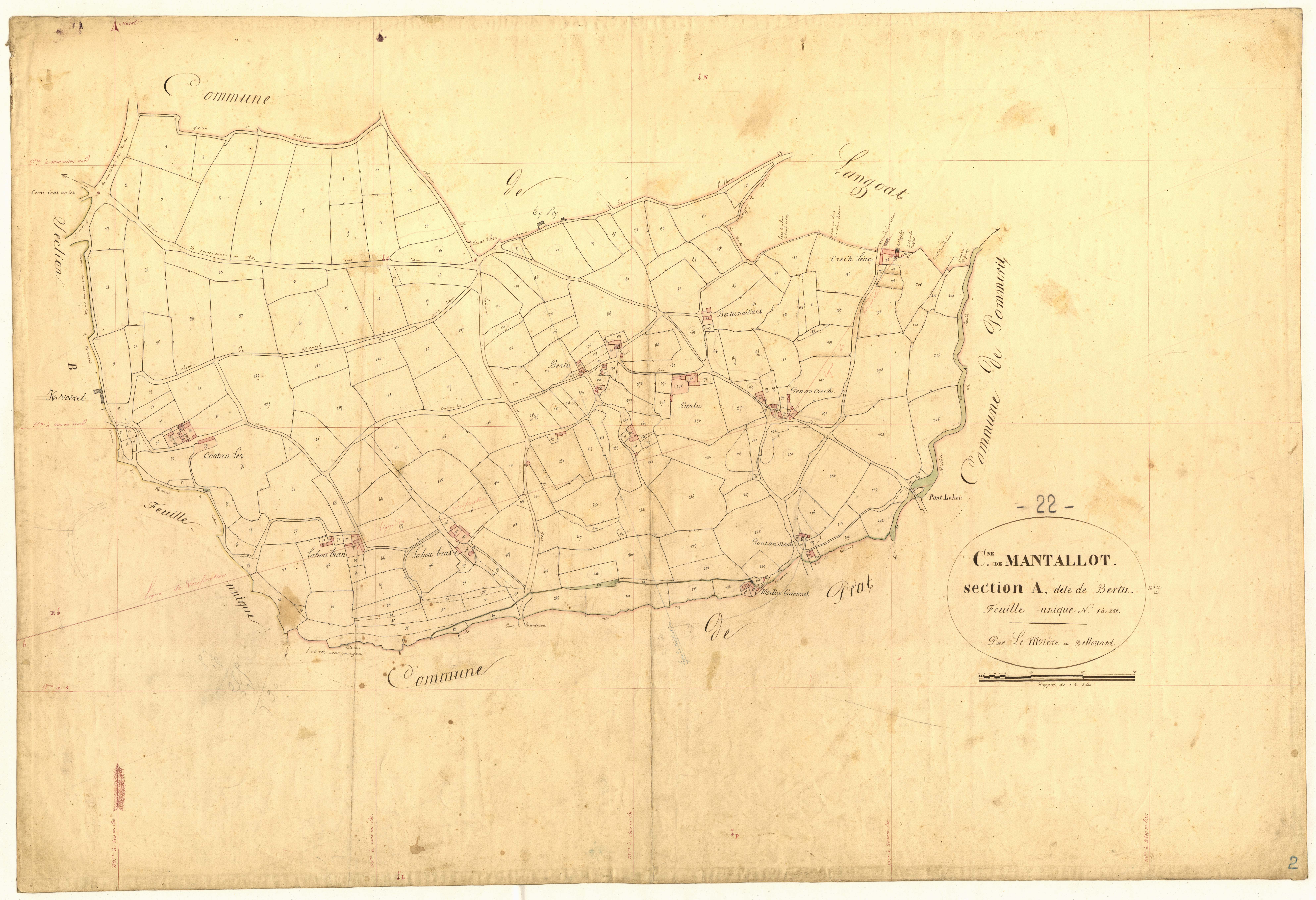 Mantallot - Section A, feuille unique