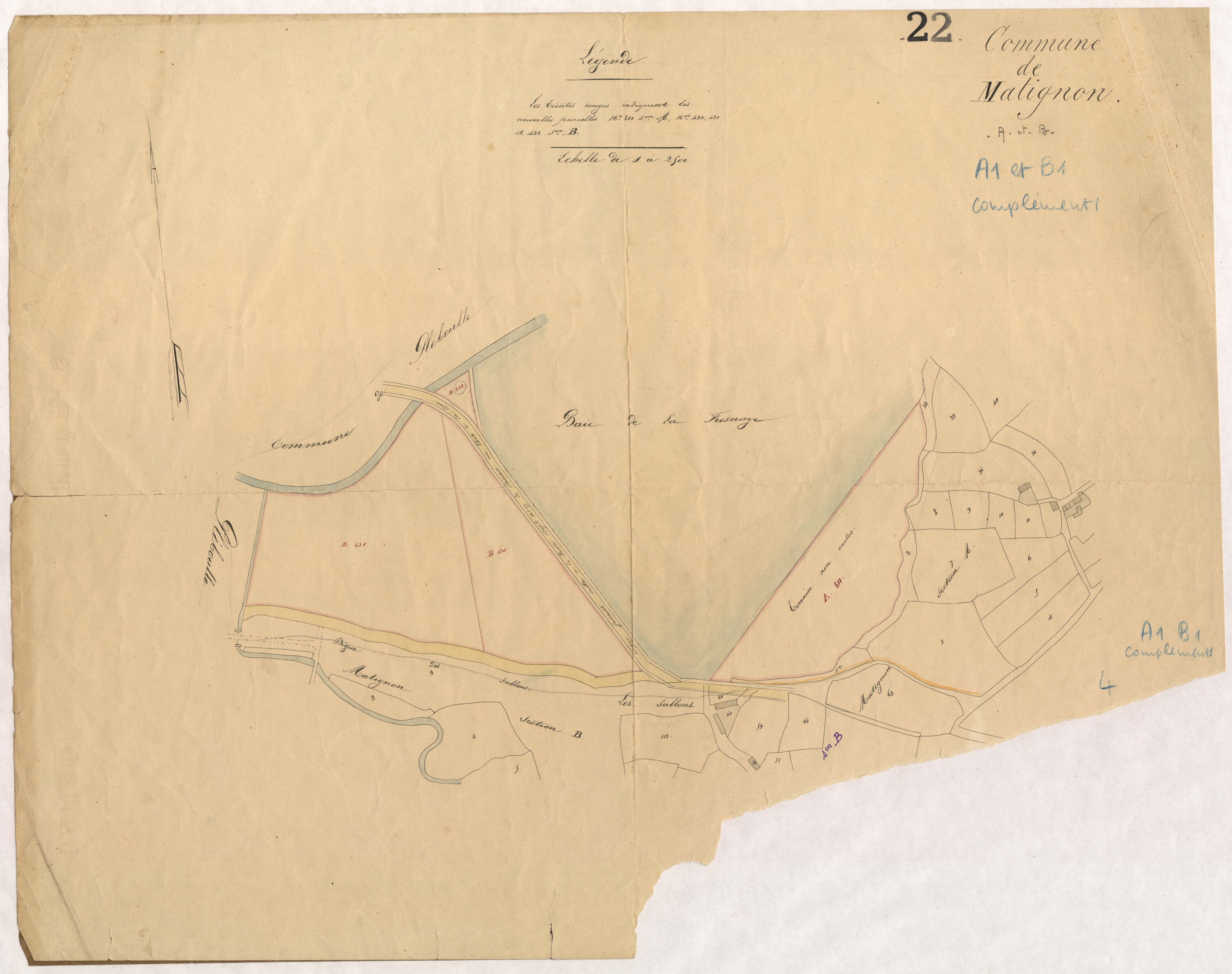 Matignon - Section B, 1re feuille