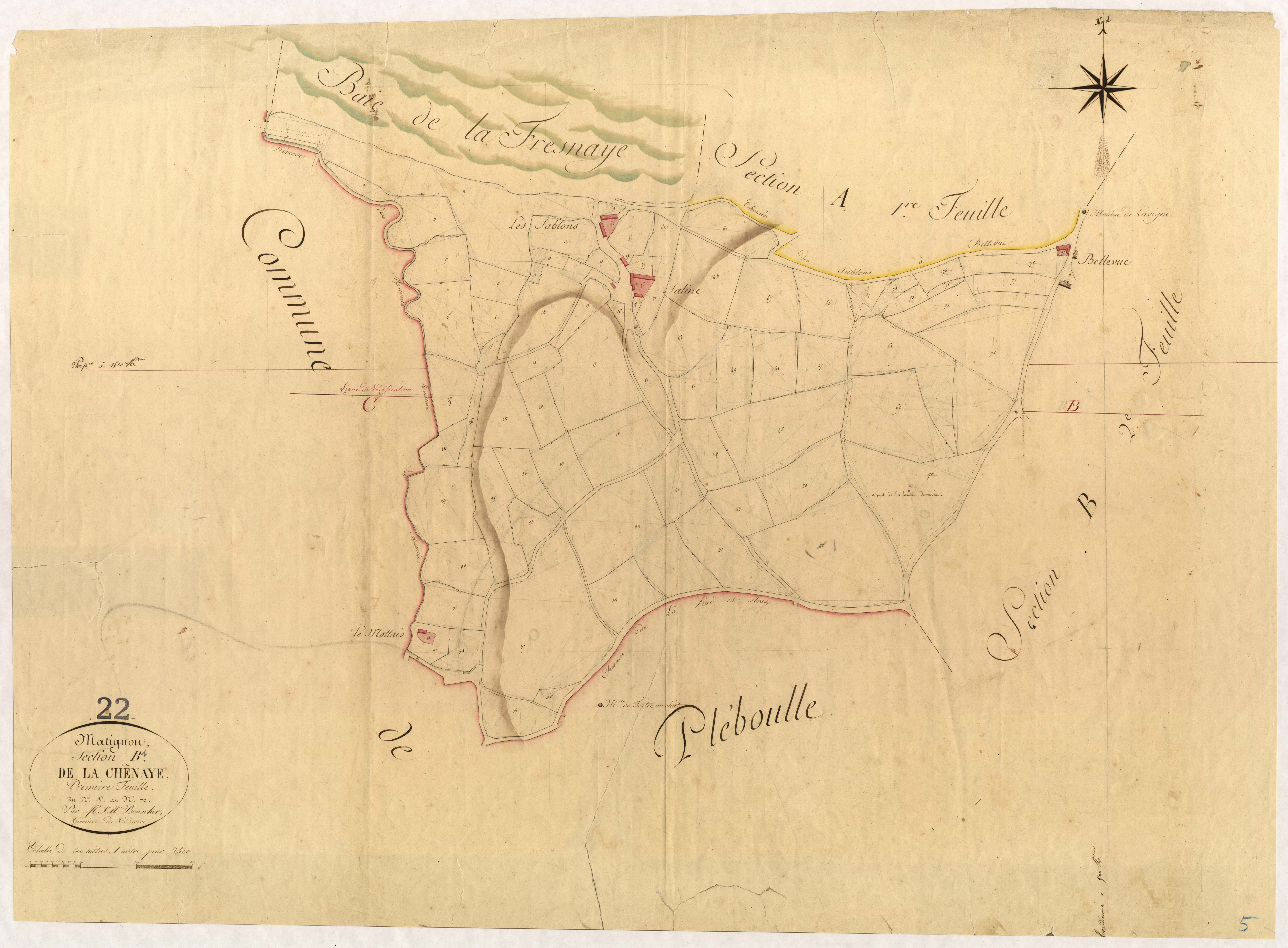 Matignon - Compléments section A, 1re feuille et section B, 1re feuille