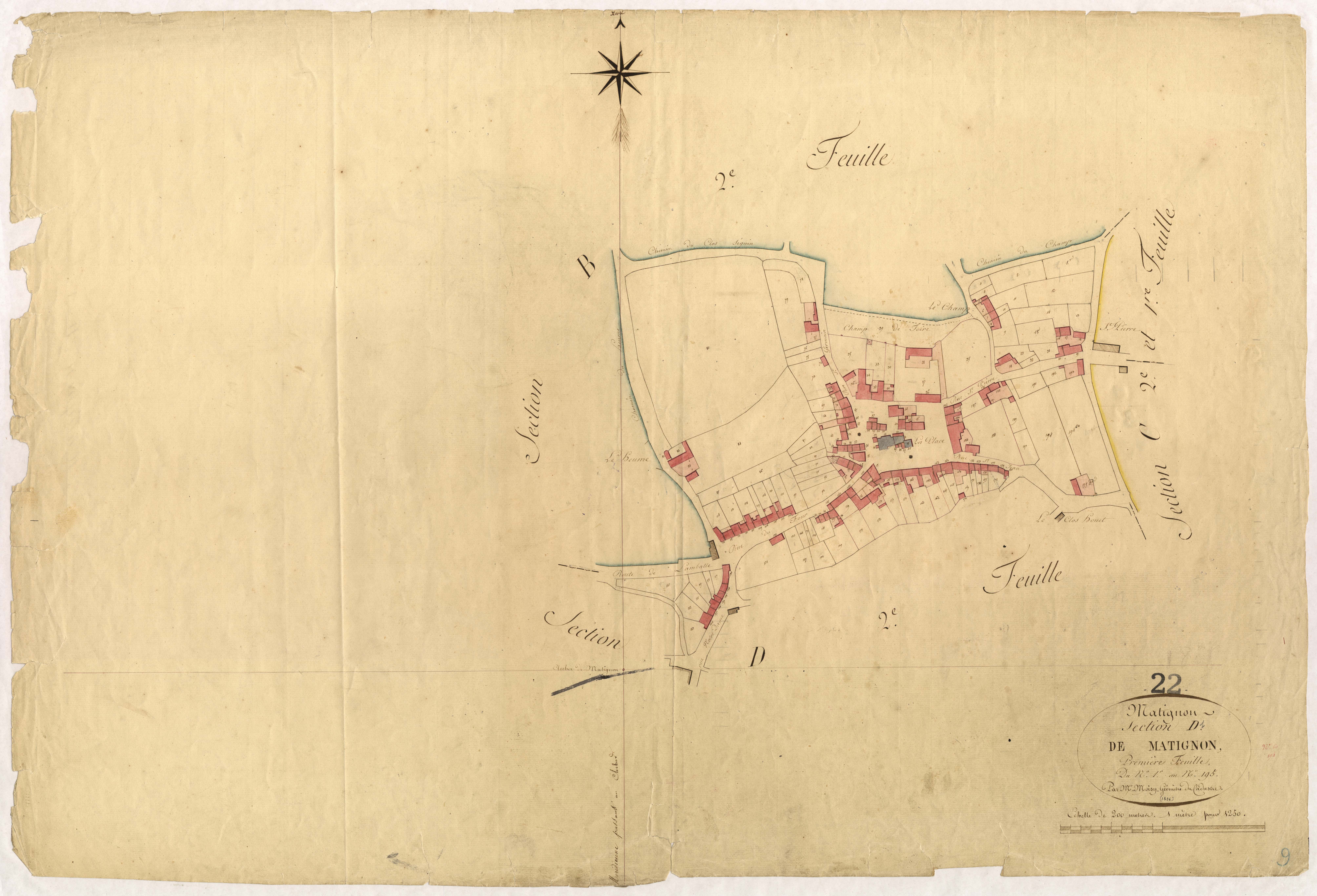 Matignon - Section D, 1re feuille
