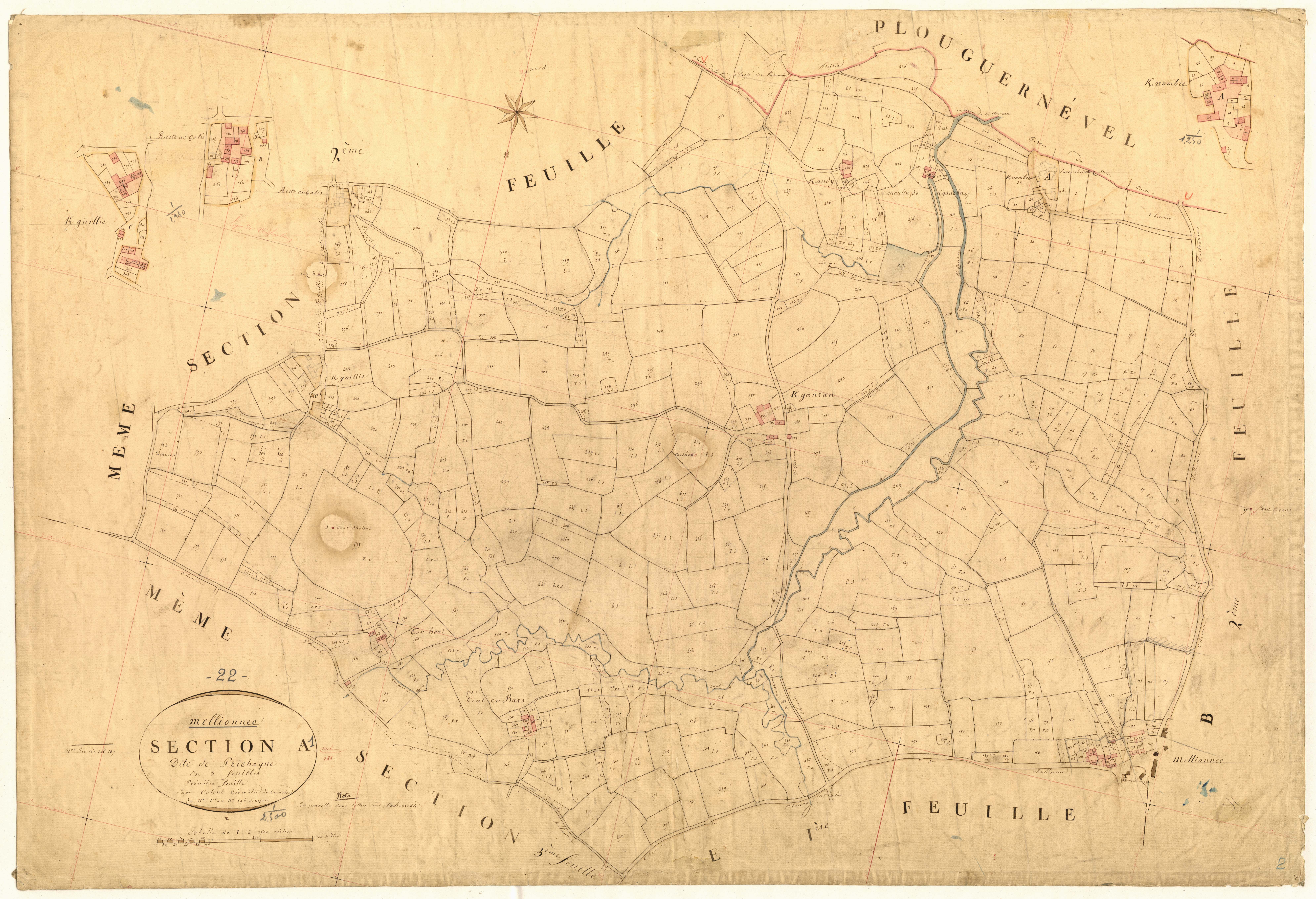 Mellionnec - Section A, 1re feuille