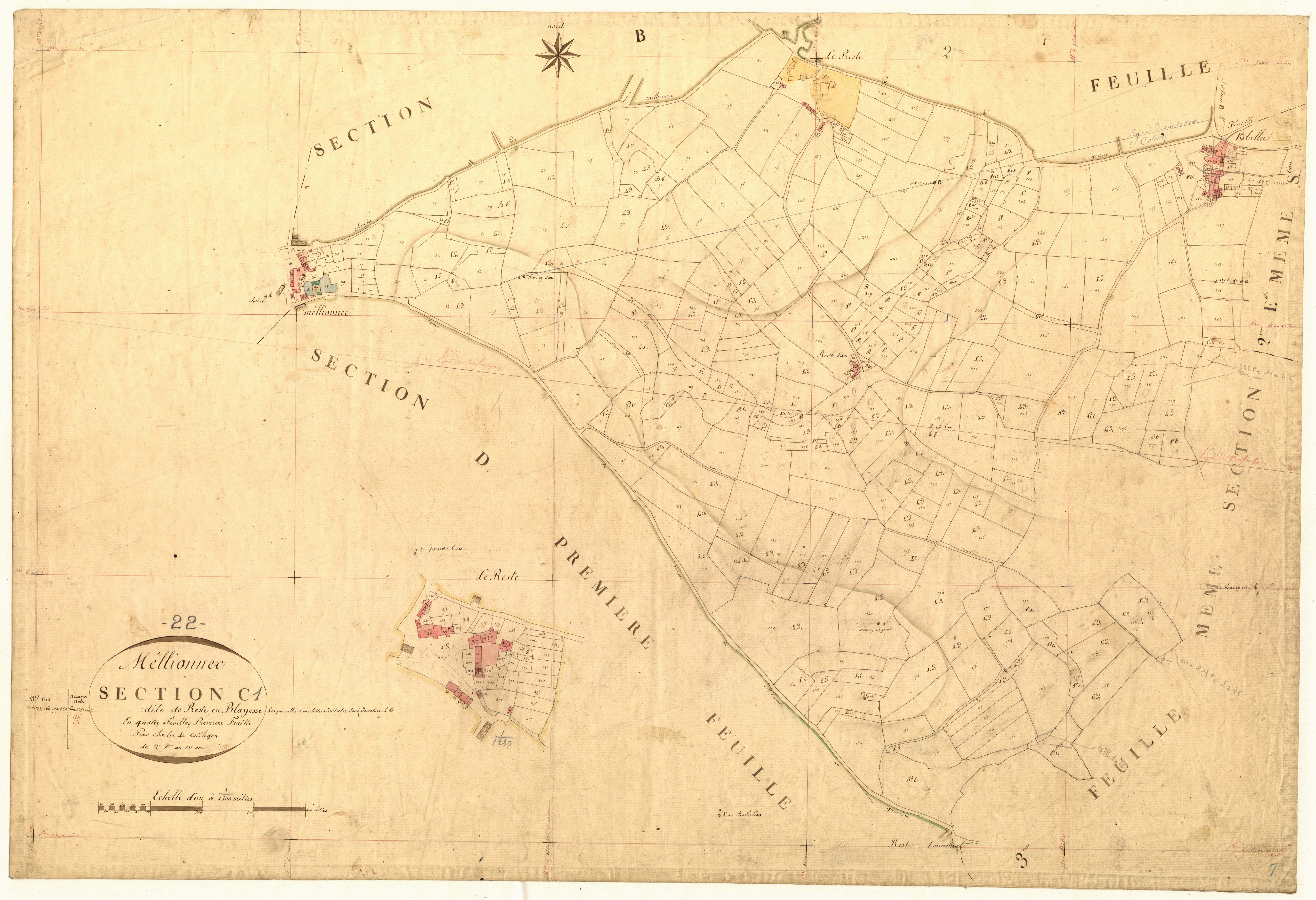 Mellionnec - Section C, 1re feuille