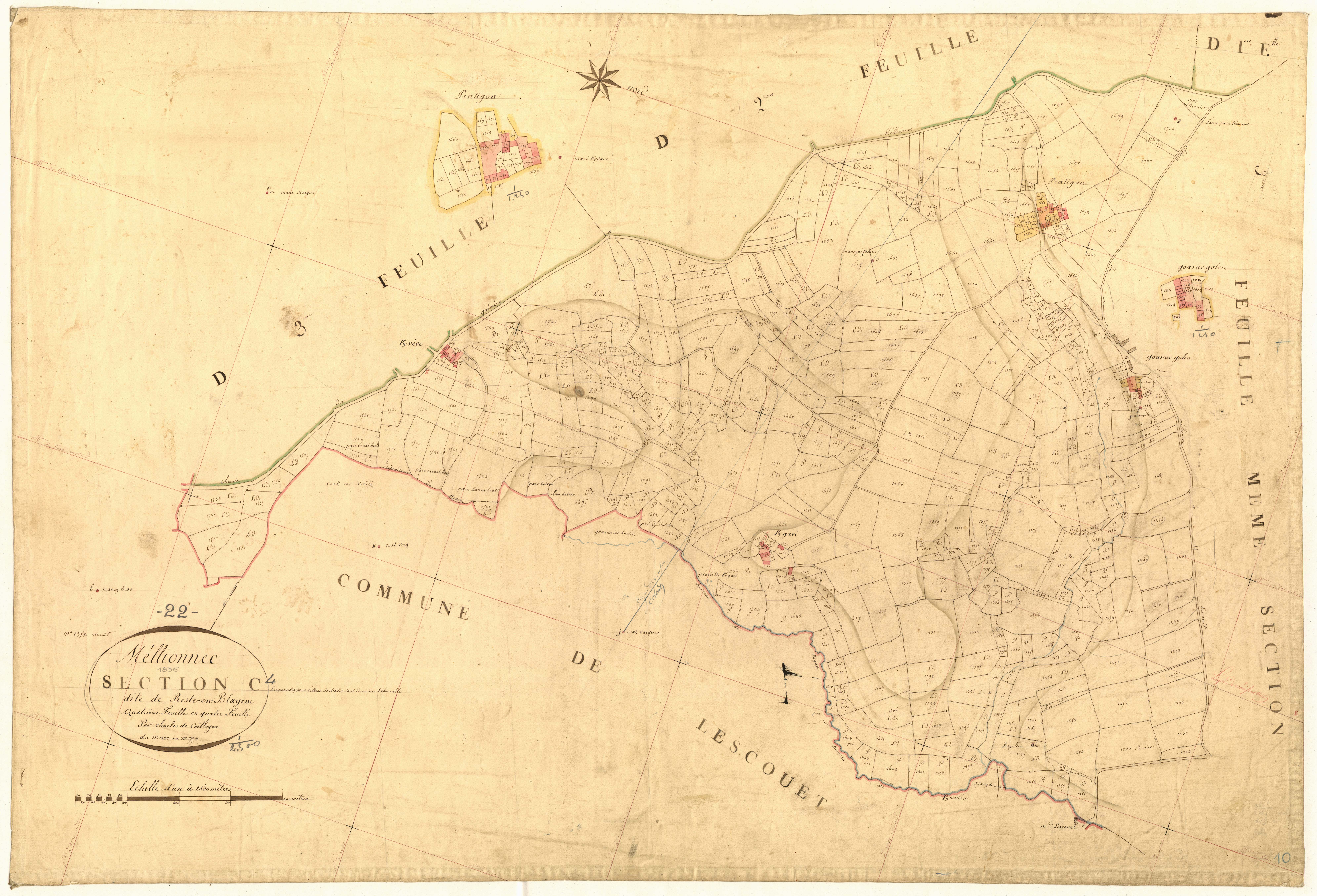 Mellionnec - Section C, 4e feuille