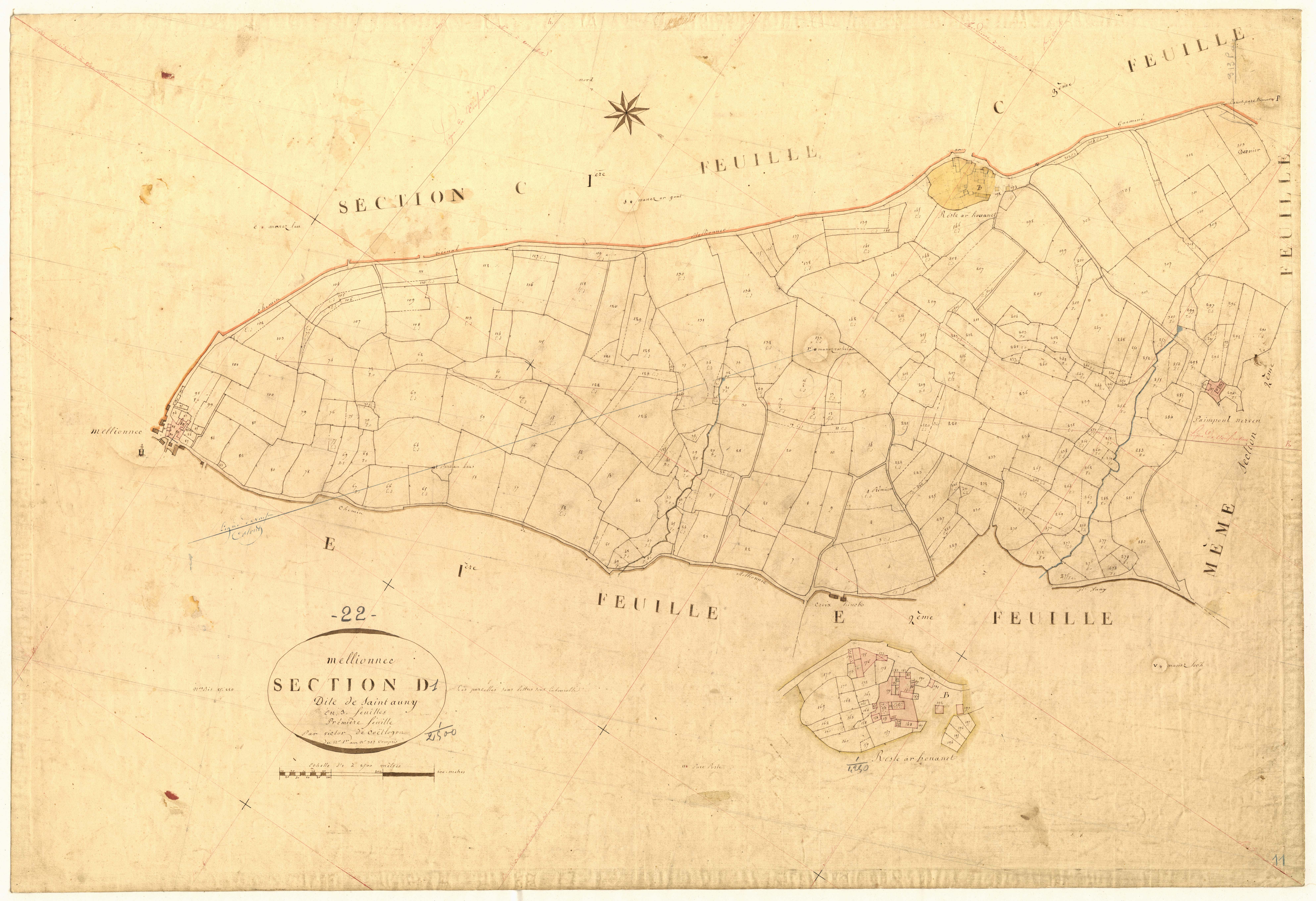Mellionnec - Section D, 1re feuille
