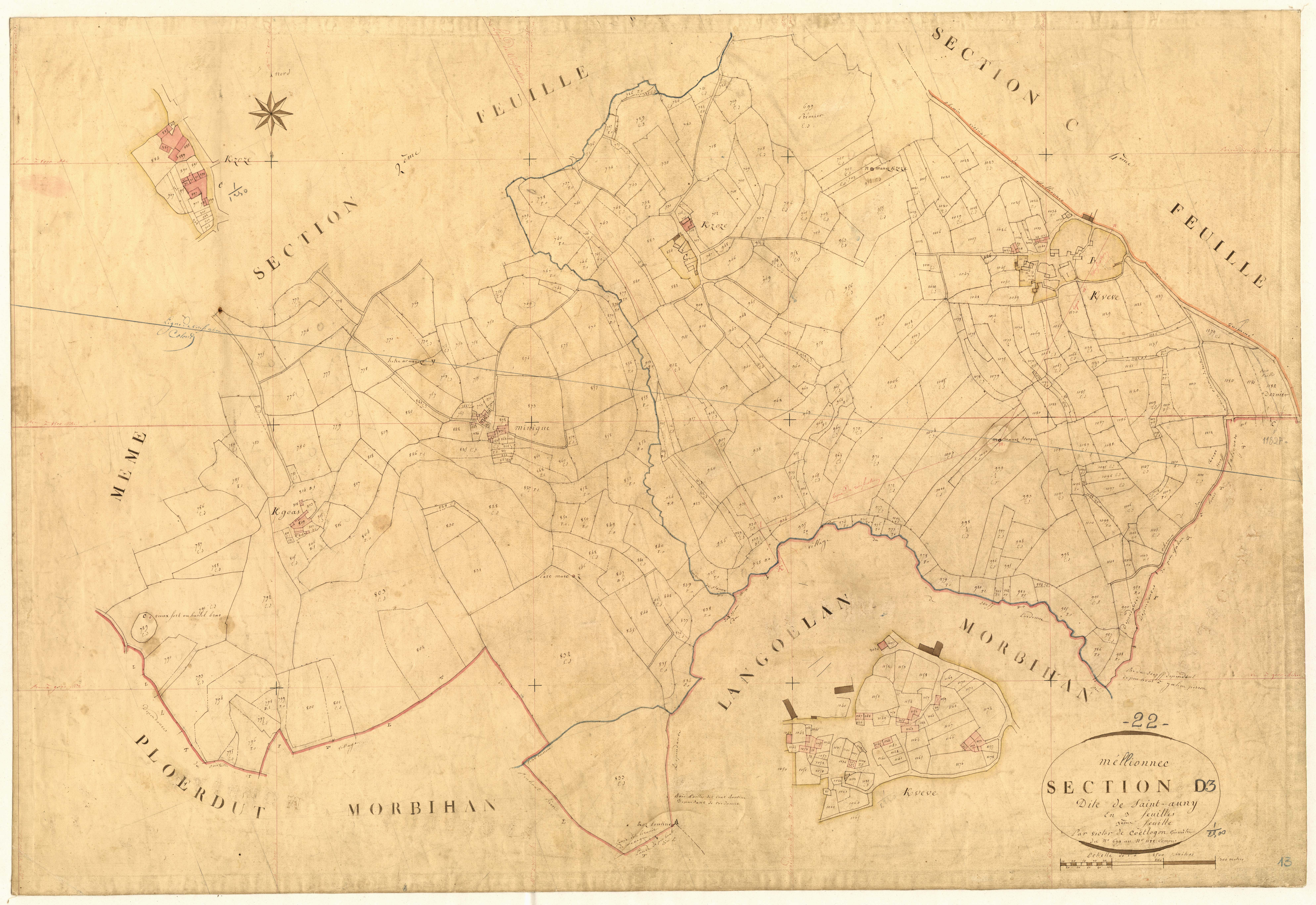 Mellionnec - Section D, 3e feuille