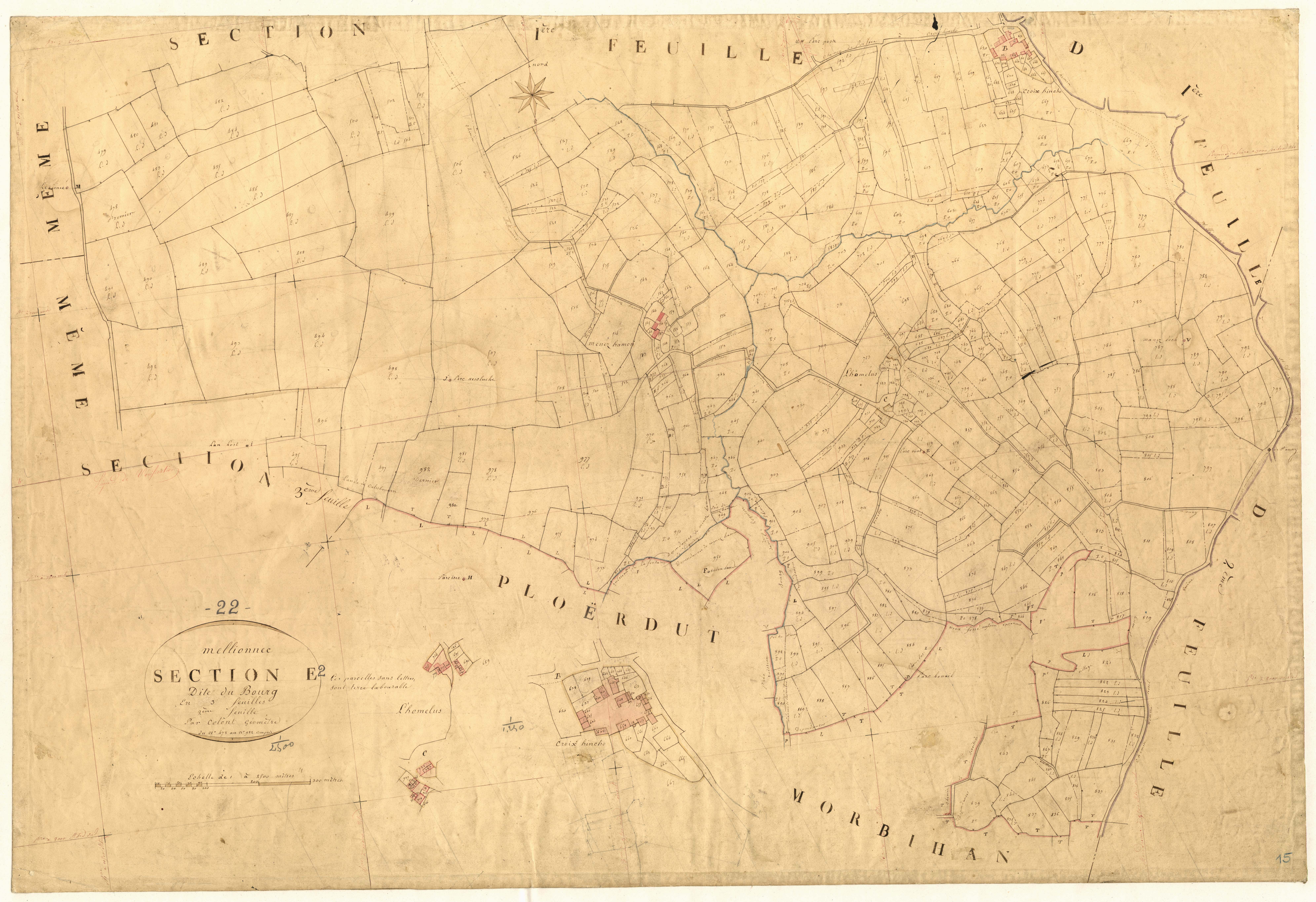 Mellionnec - Section E, 2e feuille