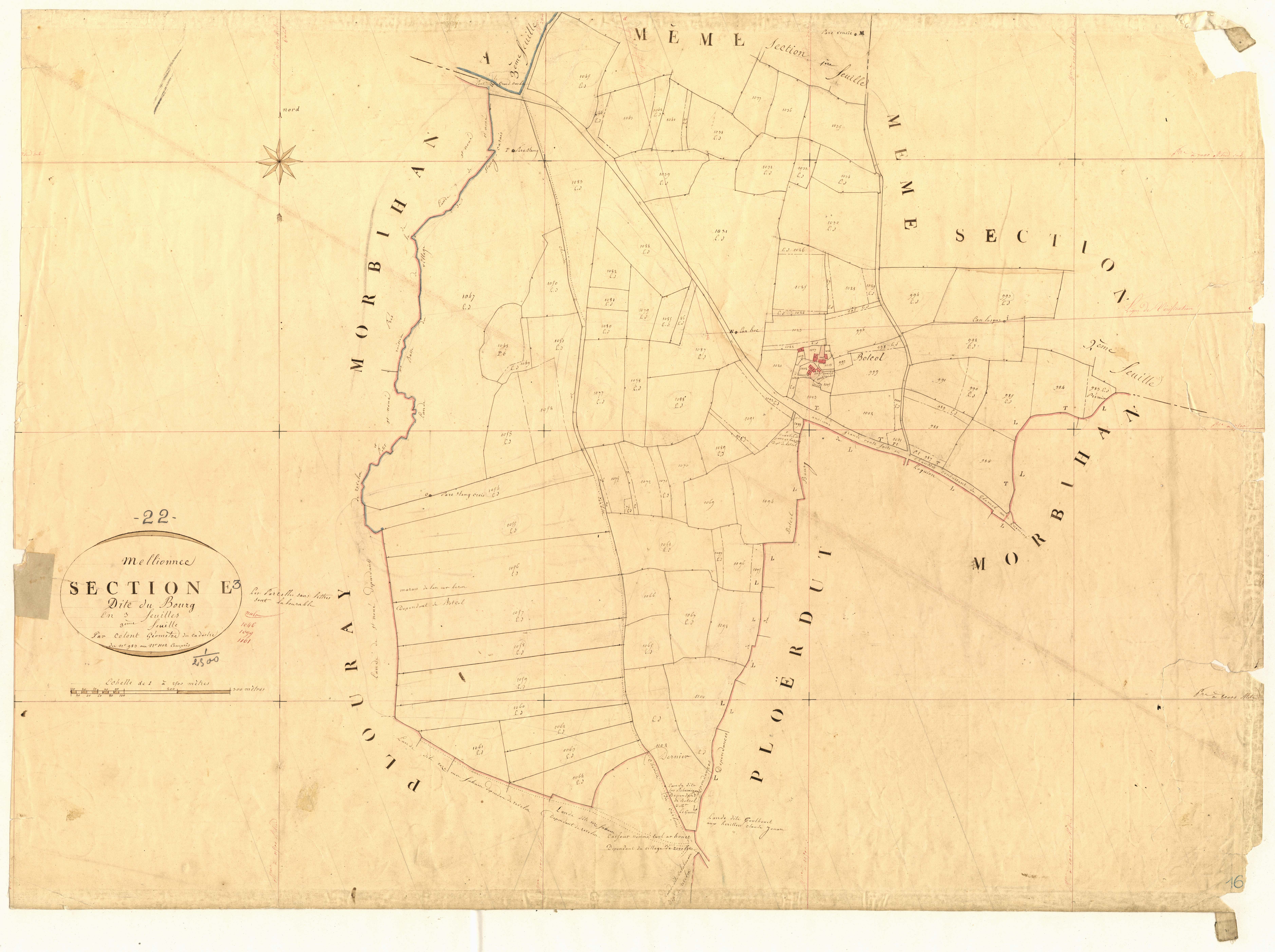 Mellionnec - Section E, 3e feuille