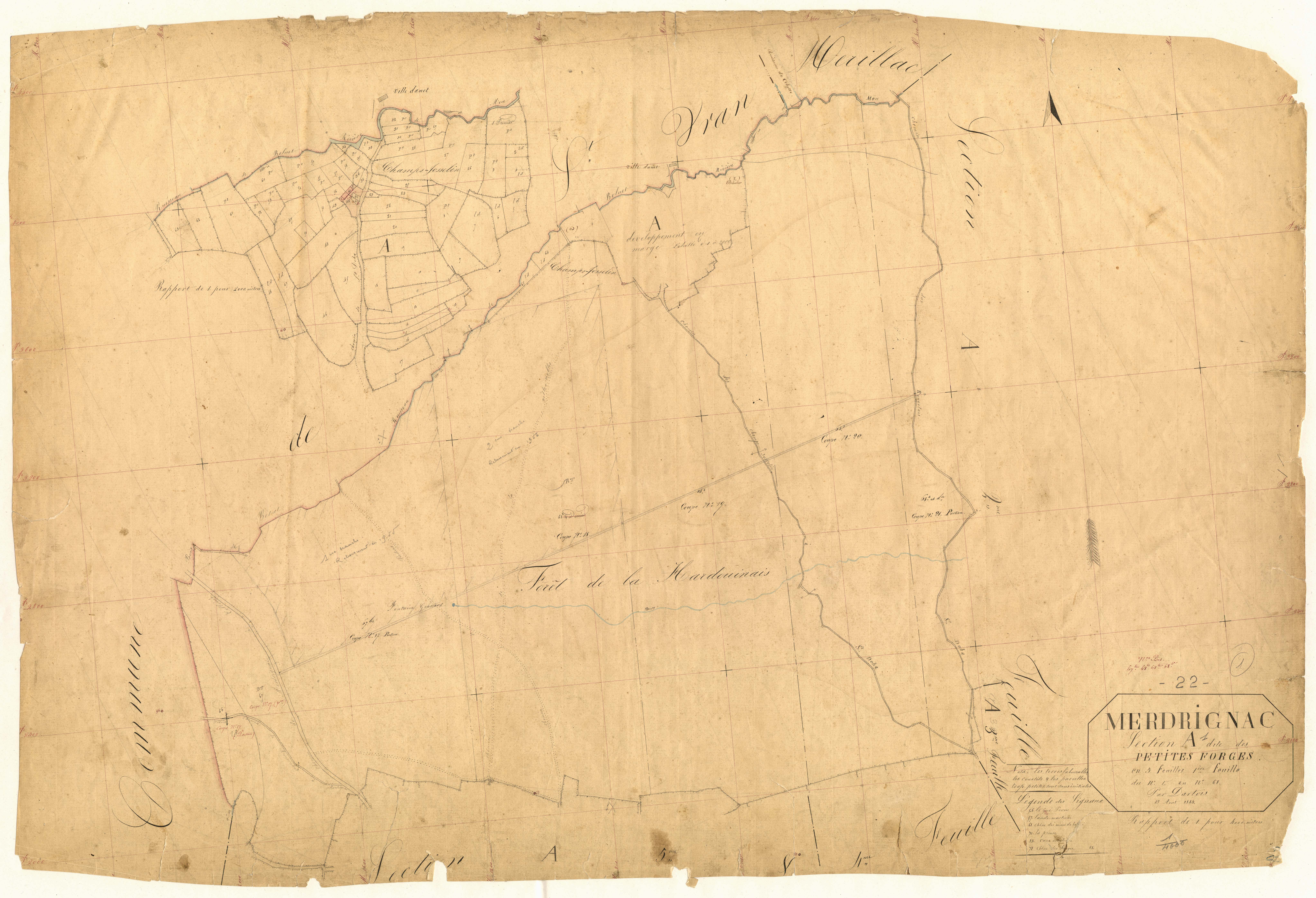 Merdrignac - Section A, 1re feuille