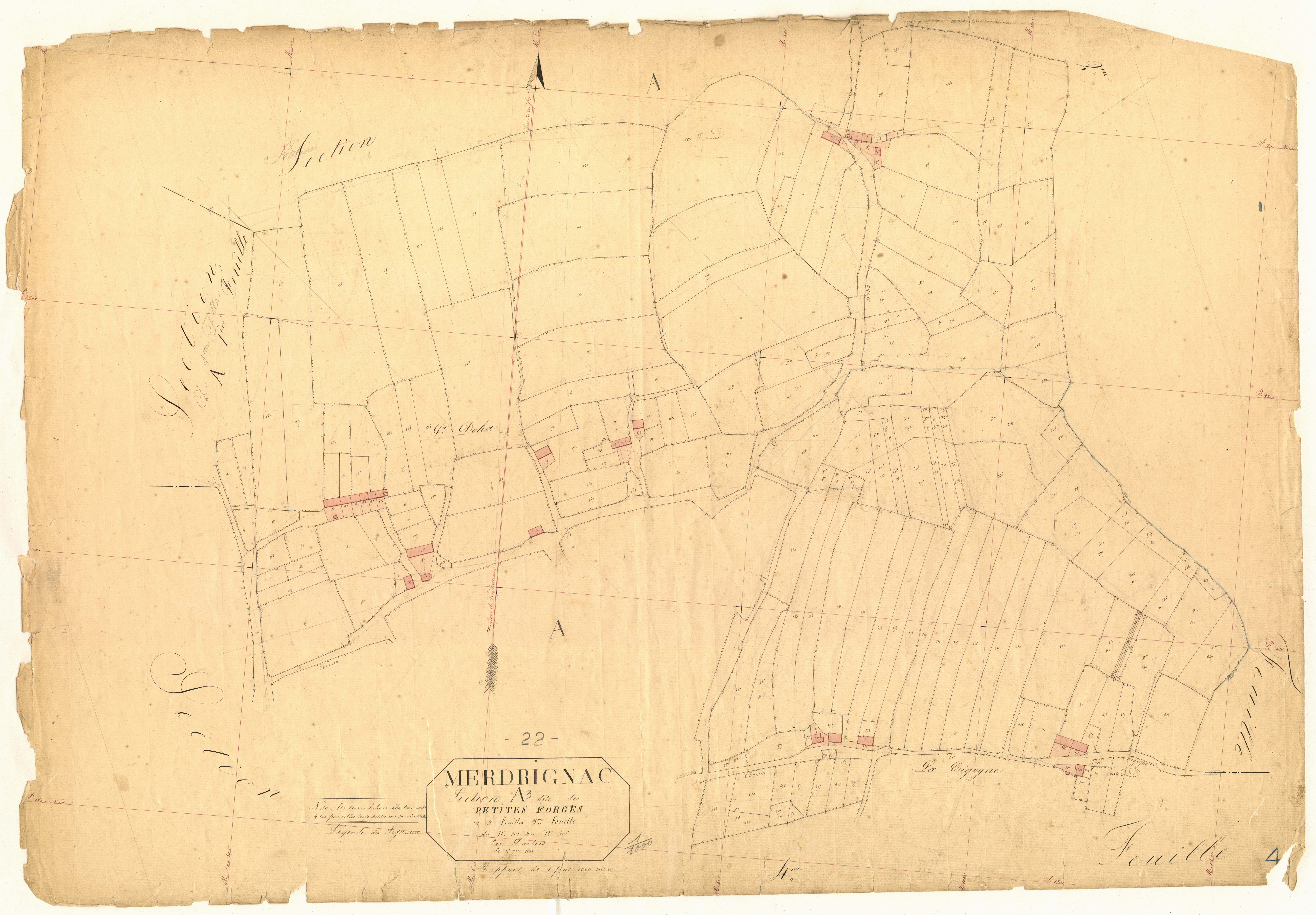 Merdrignac - Section A, 3e feuille