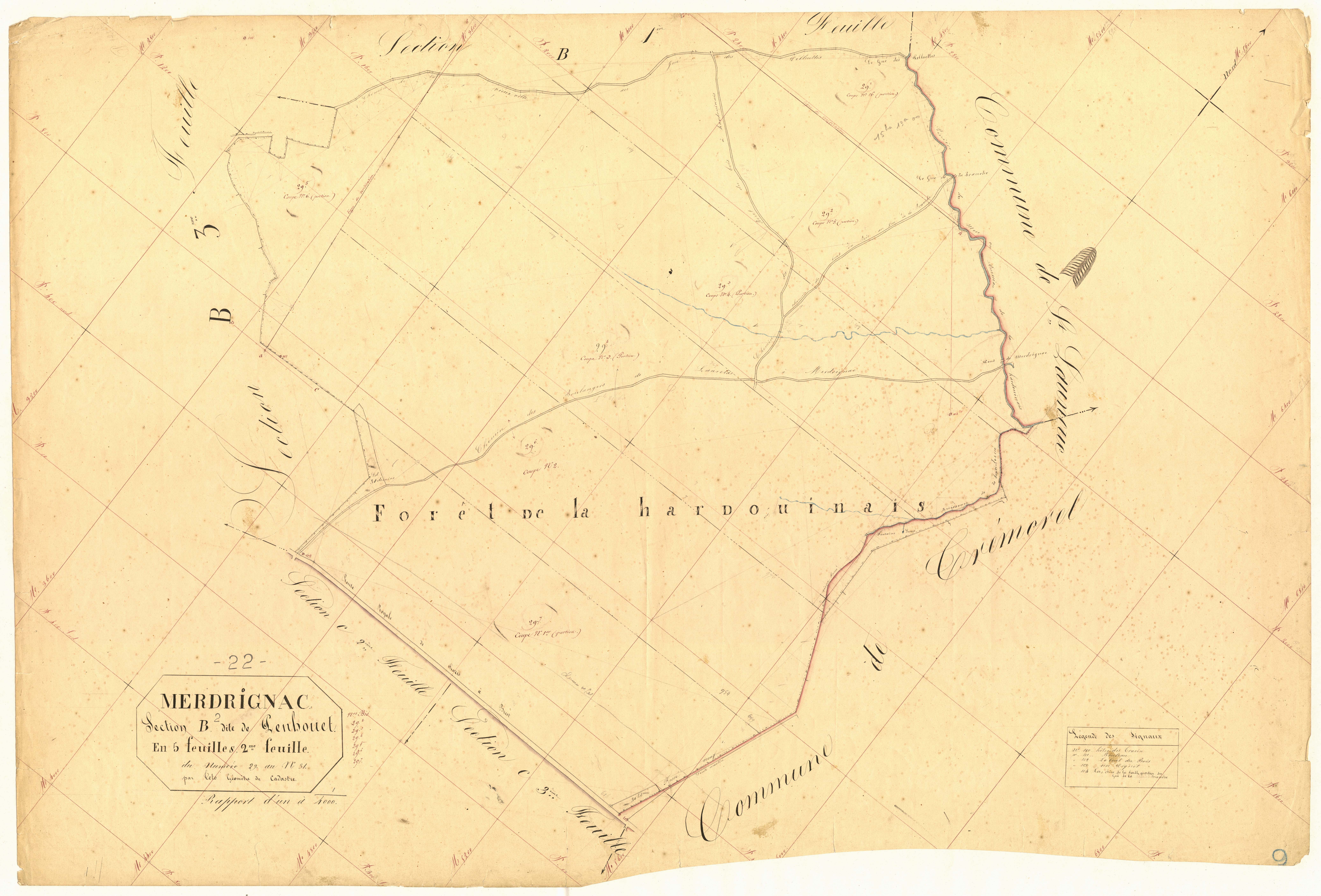 Merdrignac - Section B, 2e feuille
