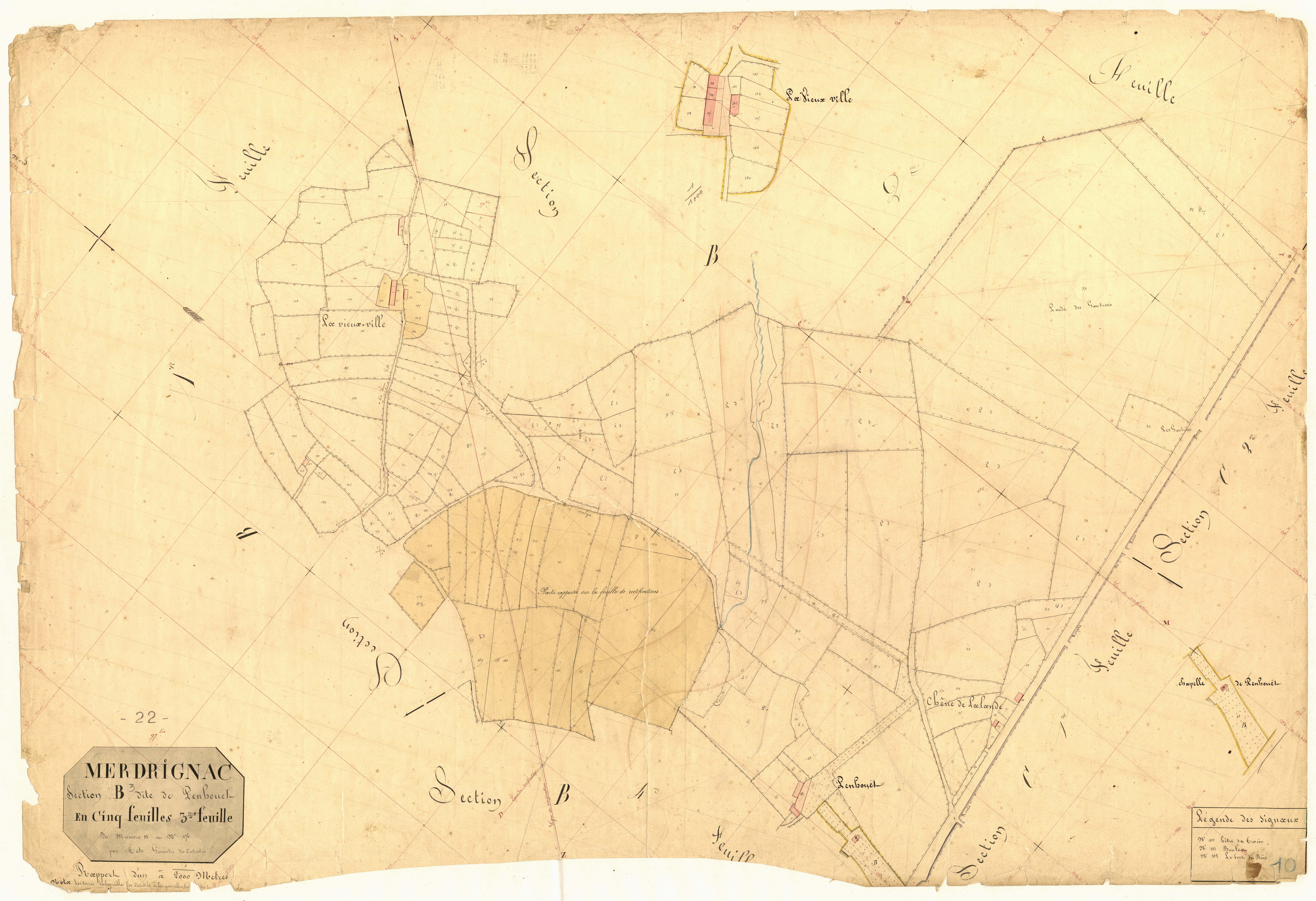Merdrignac - Section B, 3e feuille